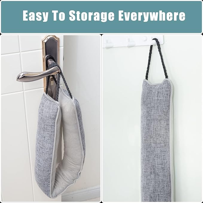Marwood Under Door Draft Stopper 36 inch Wind Stopper for Door & Window, Weighted French Air Draft Stopper Front Door Snake Noise Blocker for Bottom of Door with Hanging Loops - Grey