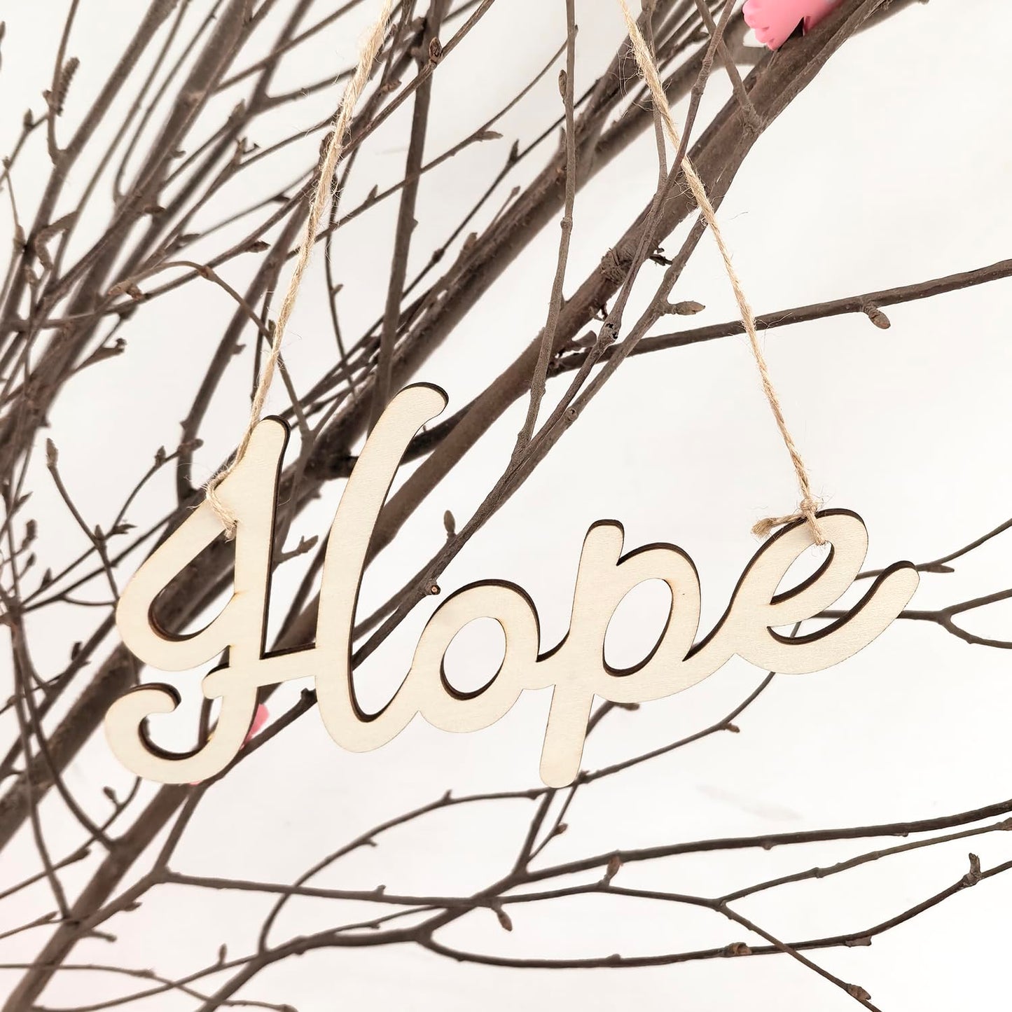 6 Pack 8 Inch Wood Hope Letters Cutouts Wood Hope Signs Wooden Hope Hanging Ornaments DIY Hope Wall Decor for Home Party Decoration