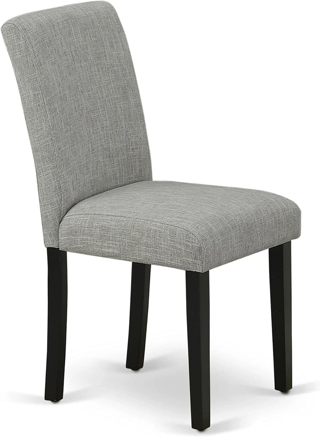 East West Furniture AMAB5-BCH-06 5 Piece Dining Set Includes a Round Kitchen Table with Pedestal and 4 Shitake Linen Fabric Parson Dining Chairs, 36x36 Inch, Black & Cherry
