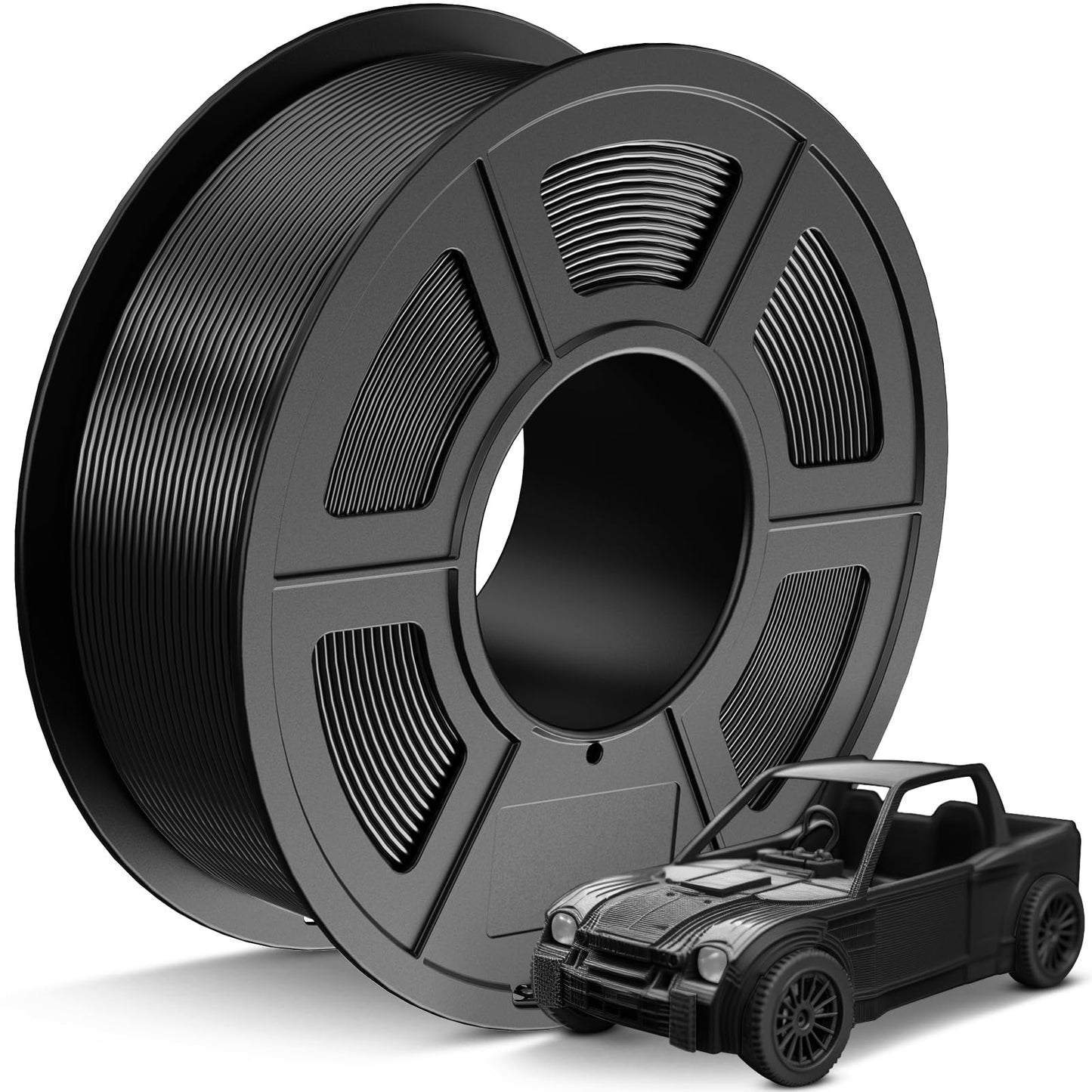 JAYO PETG Filament 1.75mm Black 1.1 KG, Strong Toughness PETG 3D Printer Filament Dimensional Accuracy +/- 0.02 mm, 2.4lbs Spool