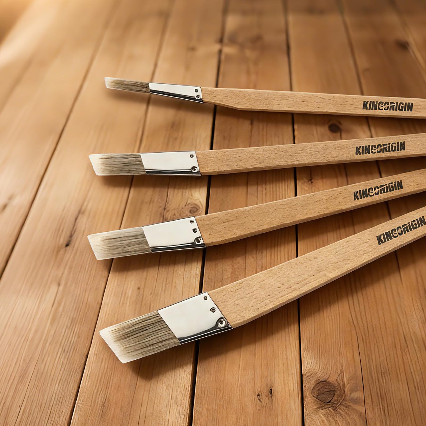 Trim Paint Brushes Set of 8-0.25", 0.5", 0.7", 1" Slant Lining Fitch Paint Brushes for Detail, Small Cutting in Brushes for Trim, Edges and Crafts