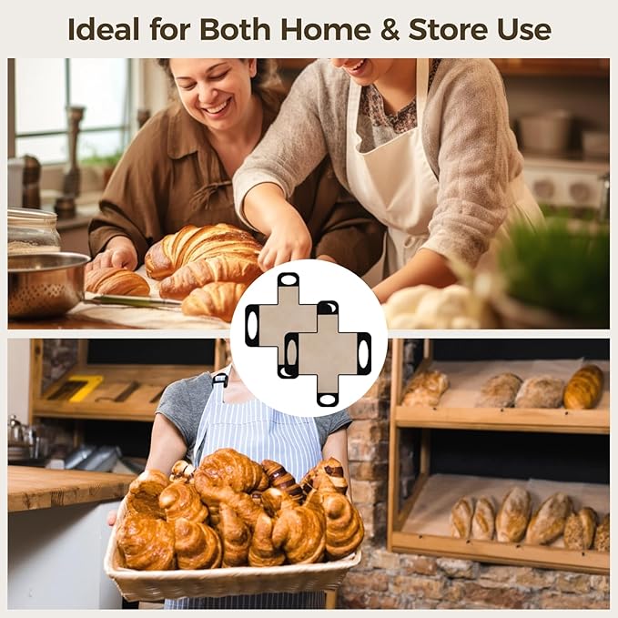 2Pcs Reusable Silicone Bread Loaf Pan Liner, Reusable Silicone Baking Slings with 4 Handles, Non-Stick Bread Pan Lifters, Sourdough Baking Mats, Dough Transfer Tools, Fit 9x5" or 1.5-lb Loaf Pans