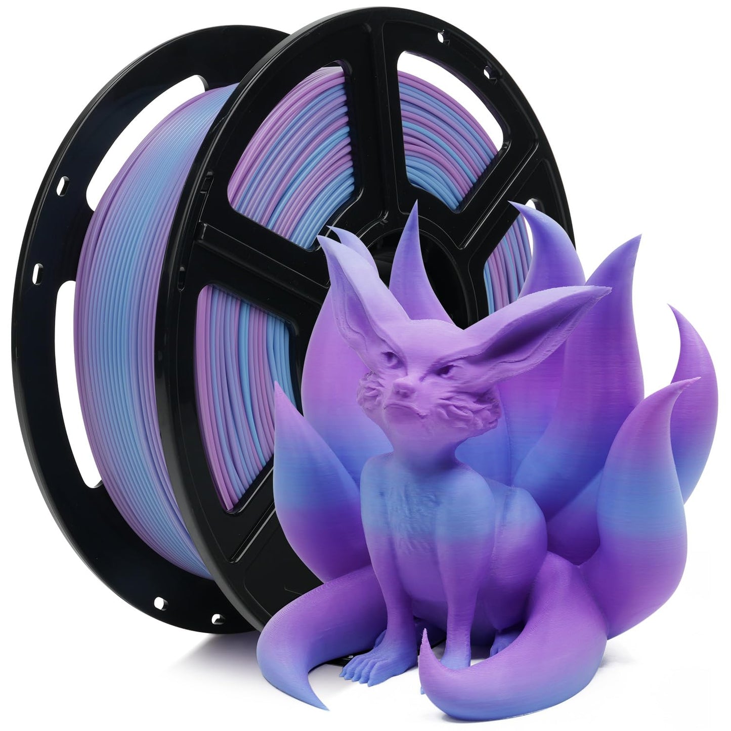 FLASHFORGE Rapid PLA Gradient Filament 1.75mm Thistle Purple & Ethereal Blue, Transform Colors Smoothly & Fast, Experience Excep