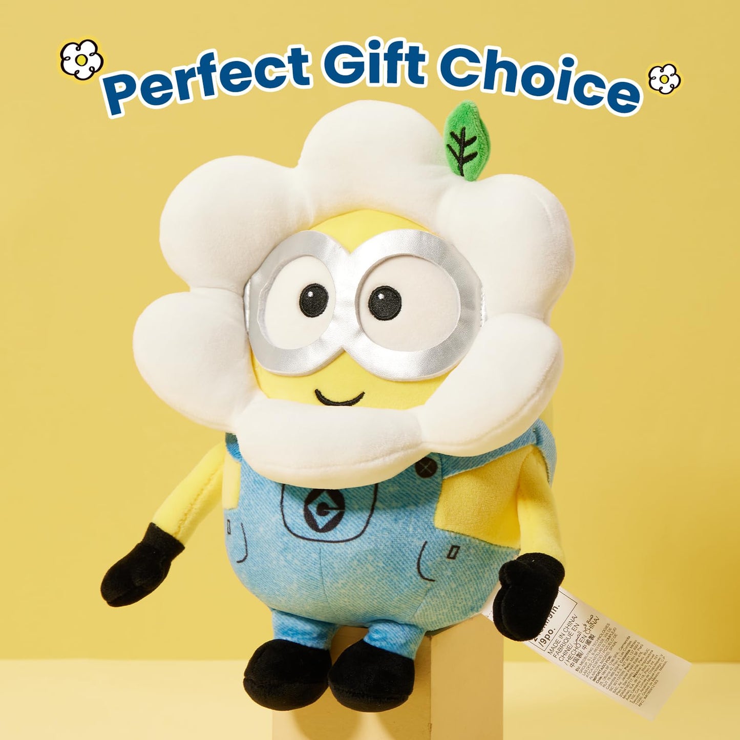 MINISO 9" Daisy Minions Stuffed Animals Plush Toys, Cute Sleeping Bedding Stuffed Animals Kawaii Plushies Pillow for Kids Toddler Toys Boys Girls