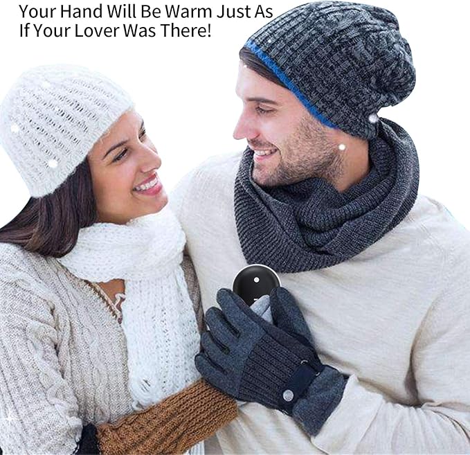Karecel Hand Warmers Rechargeable 2 Pack, 10400mAh Double-Sided Heat Electric Handwarmers Powerbank, 4-inch Full-Surface Heat, Portable Camping Hand Warmers, Men Gifts for Christmas, Winter Essentials