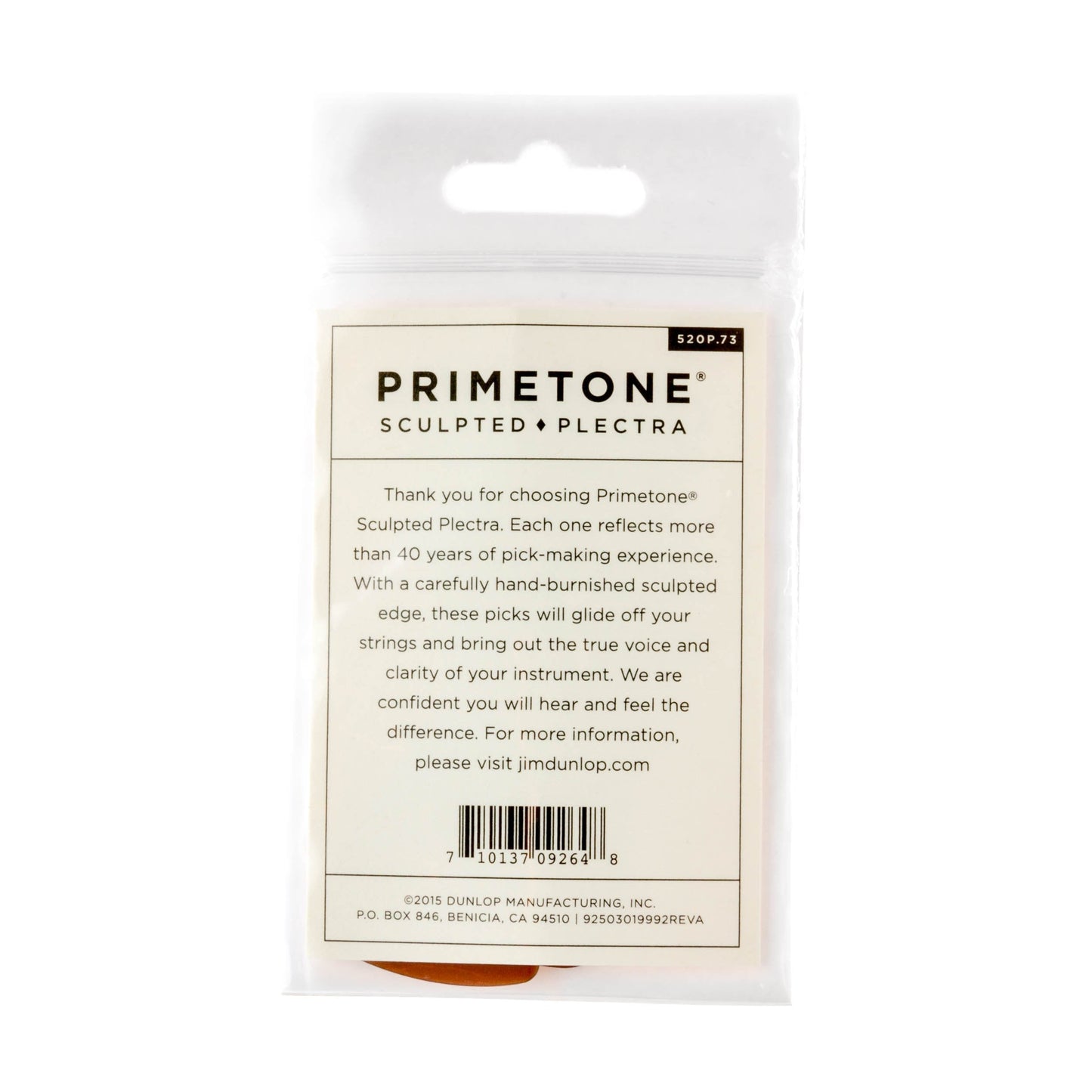 Dunlop 520P073 Primetone Jazz Lll Xl Grip Pick .73Mm- 3 Pack