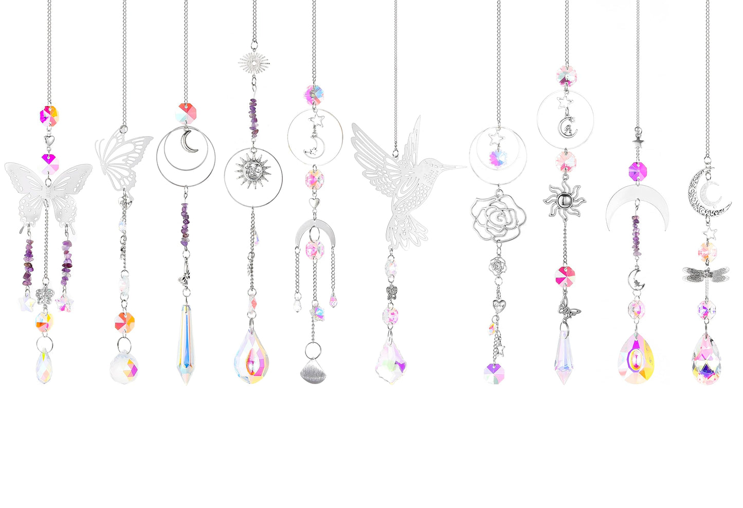 IcosaMro 420PCS Suncatcher Arts and Crafts for Adults Crystal Sun Catcher Crafts Kit for Adults Suncatchers DIY Making Supplies for Indoor Window Hanging, Outdoor Garden Decor Wedding Christmas