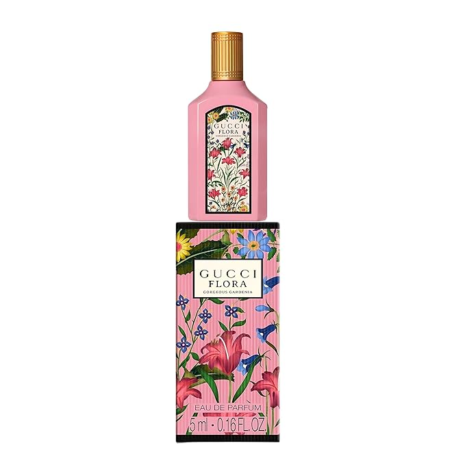 Gucci Flora Gorgeous Gardenia Perfume for Women EDP Mini Splash Top 0.16 Fl Oz