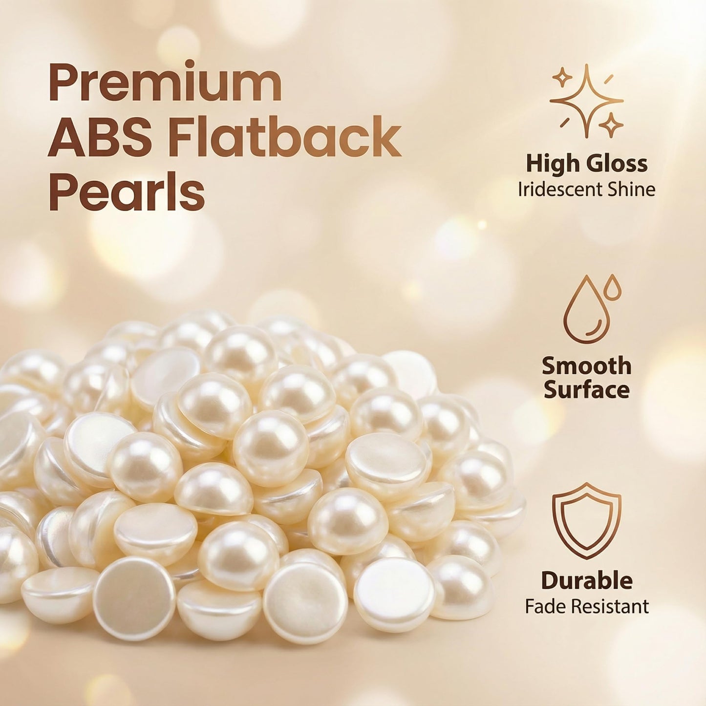 18000 Pcs Ivory Beige Cream Flatback Pearls Kit for Crafts, 2-10mm Half Round ABS Beads with 3 B7000 Glue, Tweezers & Picker Pencil, Faux Pearls for Nail Art Tumblers DIY Jewelry Making