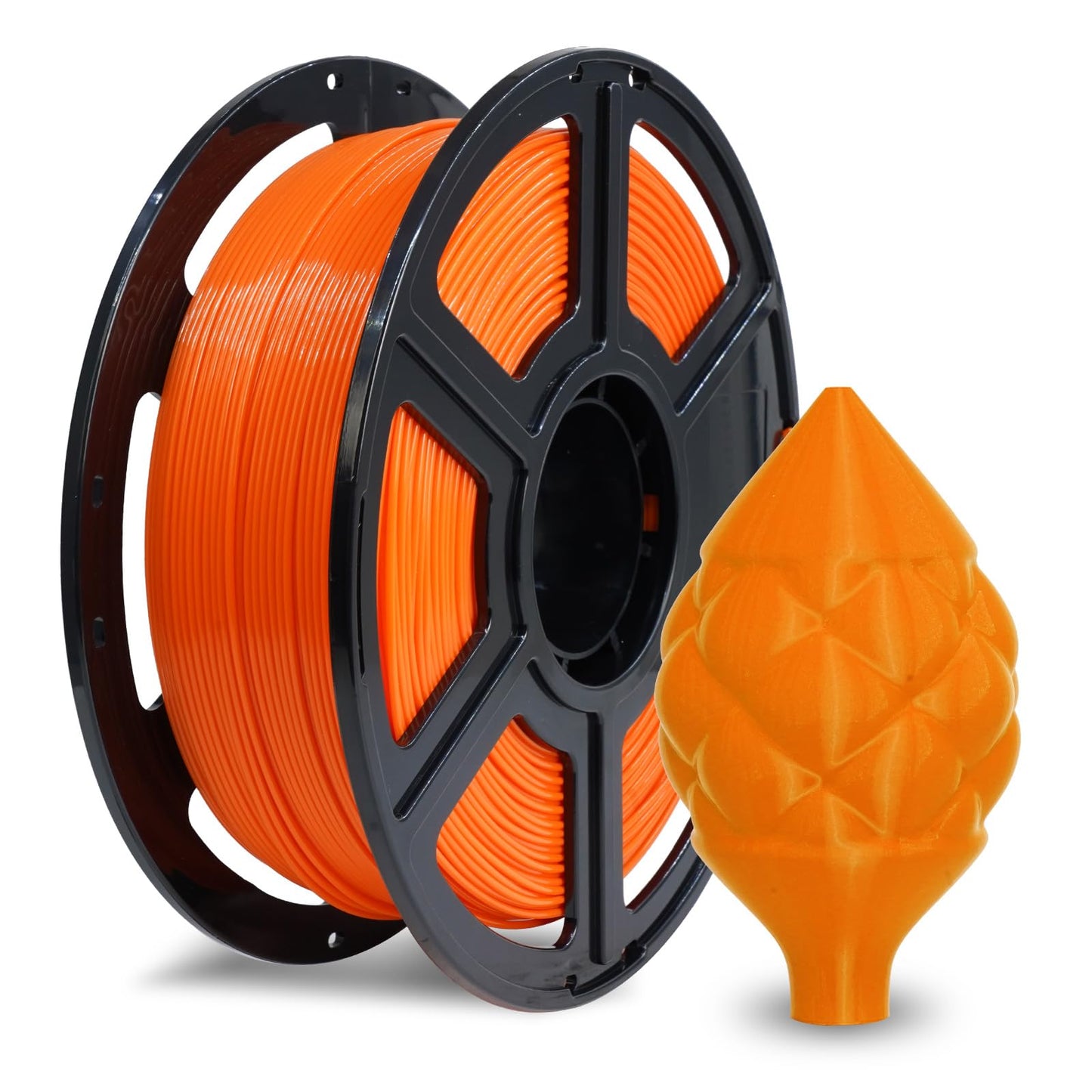 FLASHFORGE ABS Pro Filament 1.75mm Orange, 3D Printer Filament 1kg (2.2lbs) Spool-Dimensional Accuracy +/- 0.02mm, Hot Deformati