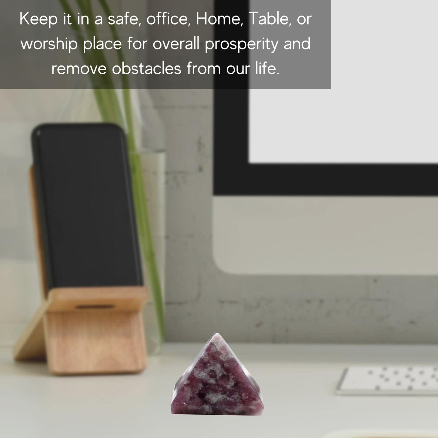 Amazing Gemstone Lepidolite Pyramid Crystal Healing Stones - 1" Great Pyramid Figurine of Natural Stone Pyramid for Meditation, Reiki, Chakra Balancing and Crystal Pyramids Grid