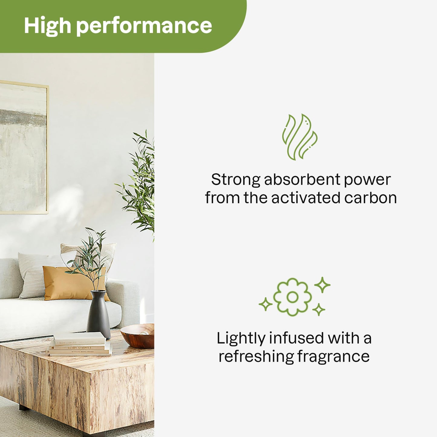 Attitude Bio Absorbant Air Purifier With Activated Carbon, Plant- And Mineral-Based, Absorbs Odors, Vegan, Lavender, 8 Ounces