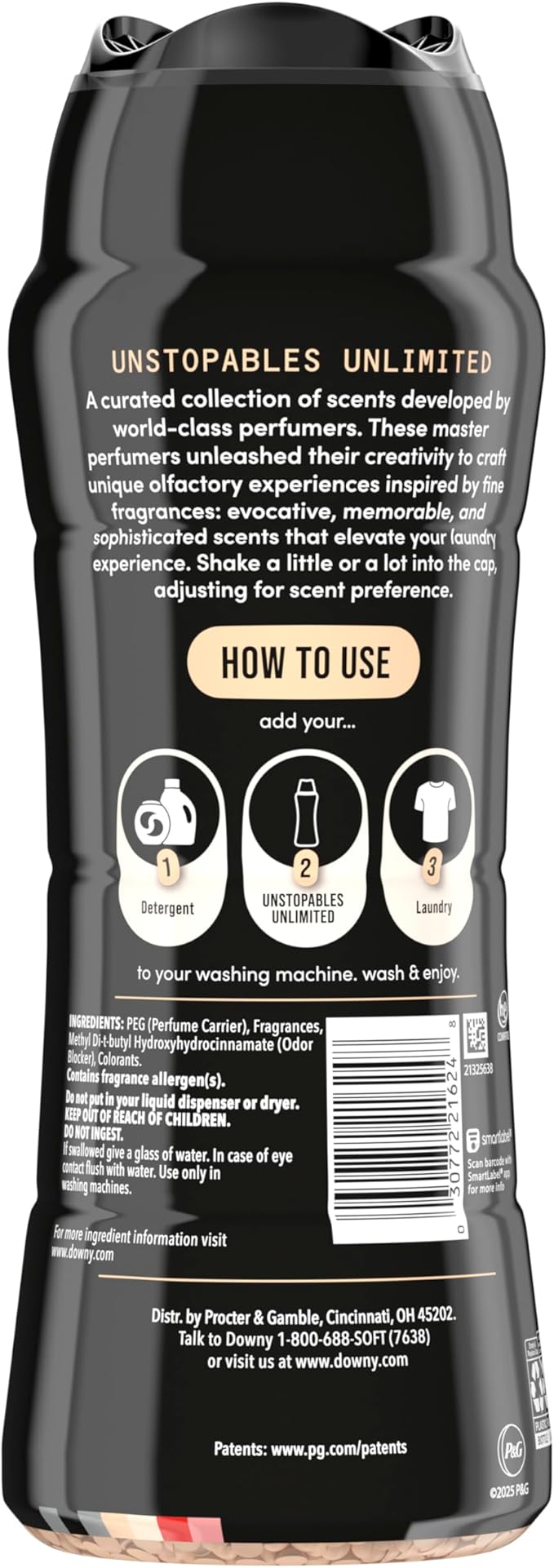 Downy Unstopables Unlimited Collection In-Wash Laundry Scent Booster Beads, No. 26, Fine Fragrance, Long-Lasting Fresh Scent Beads, 21.1 oz