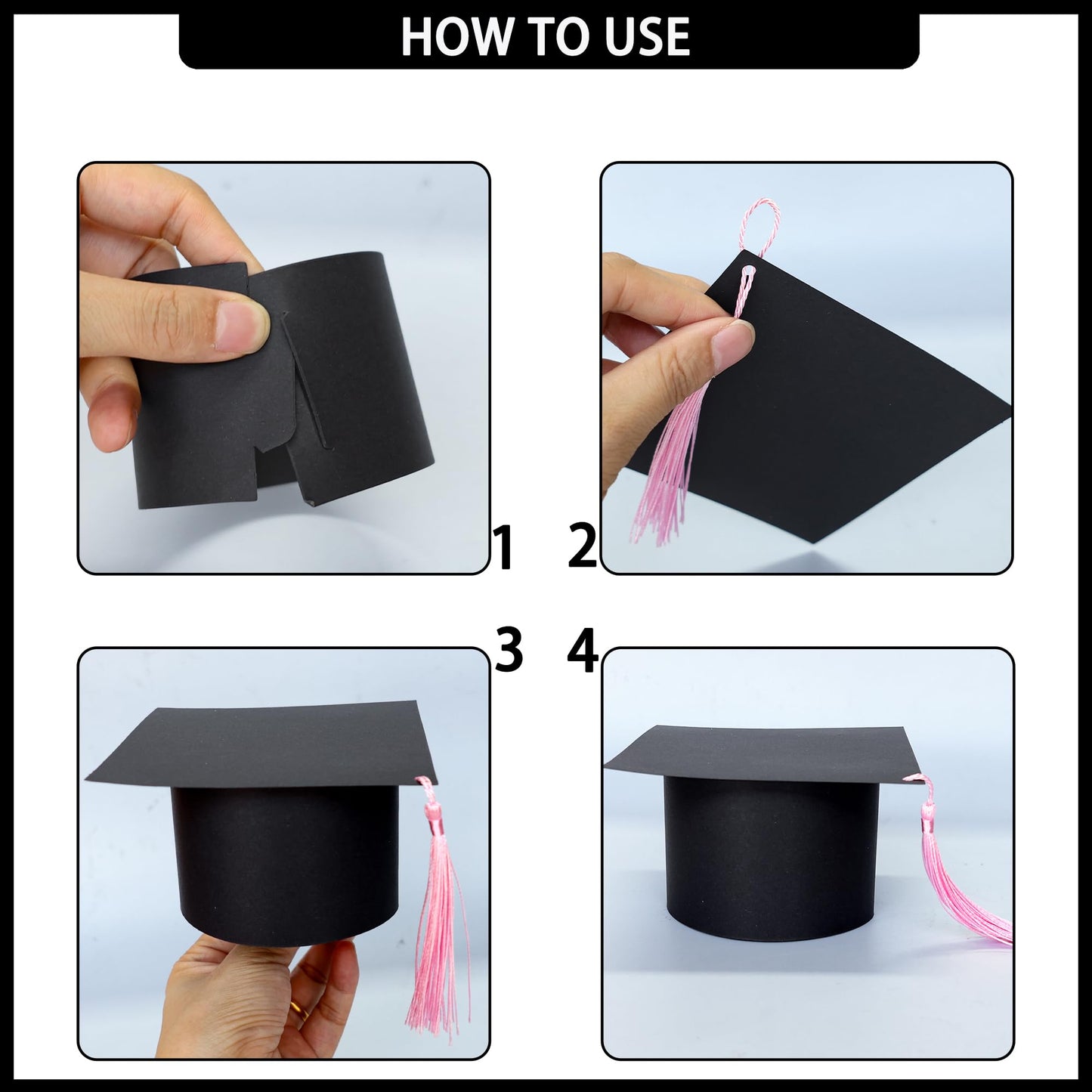 Gyufise 42Pcs 2026 Graduation Cake Kit Diploma Grad Cap Cake Pick Balloon Tassel Firework Cupcake Toppers Prom 2026 Cake Decorations for Class of 2026 Congrats Grad Party Supplies Black Gold