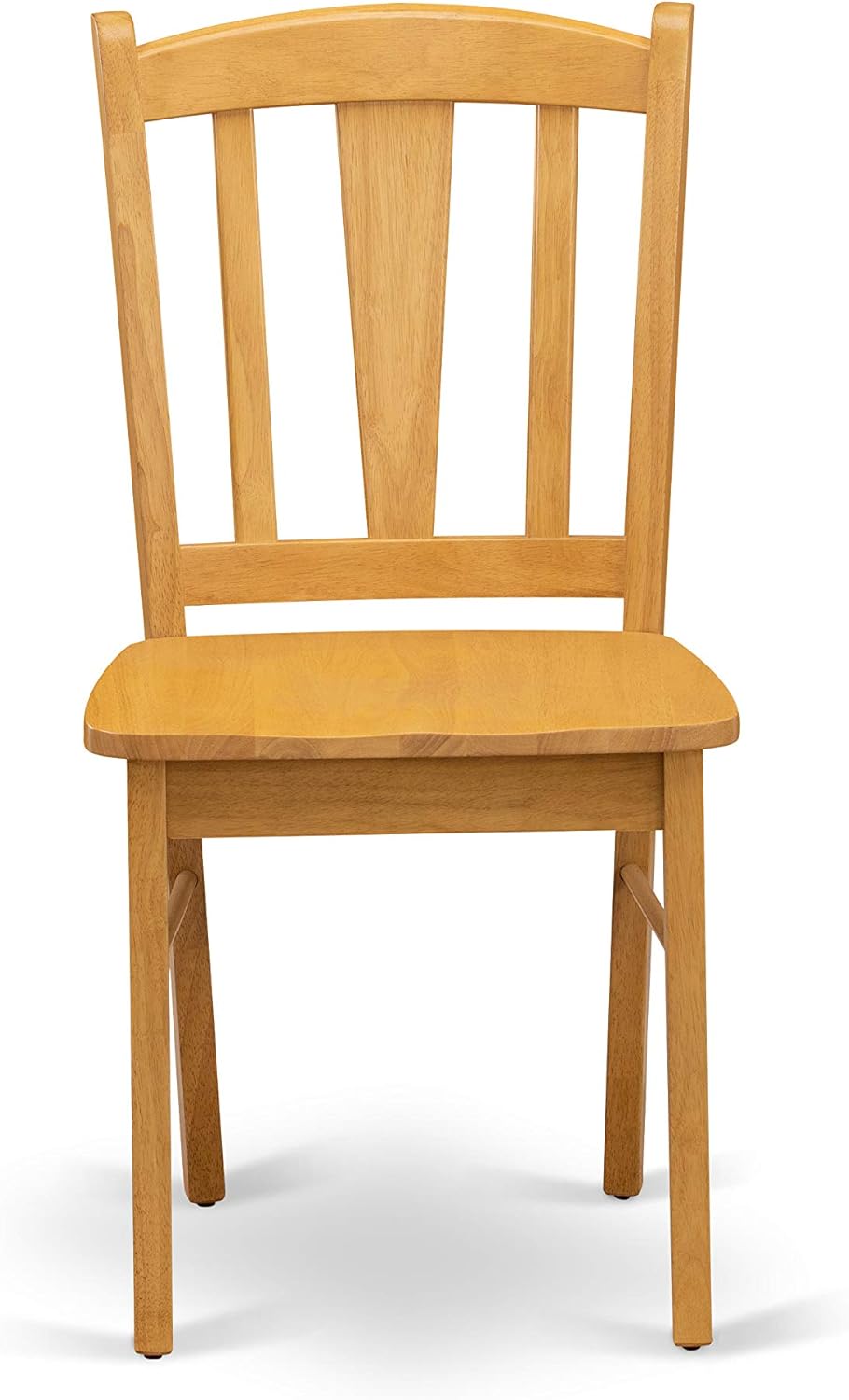 East West Furniture ESDL3-OAK-W 3 Piece Kitchen Table Set for Small Spaces Contains a Round Dining Room Table with Pedestal and 2 Solid Wood Seat Chairs, 30x30 Inch, Oak
