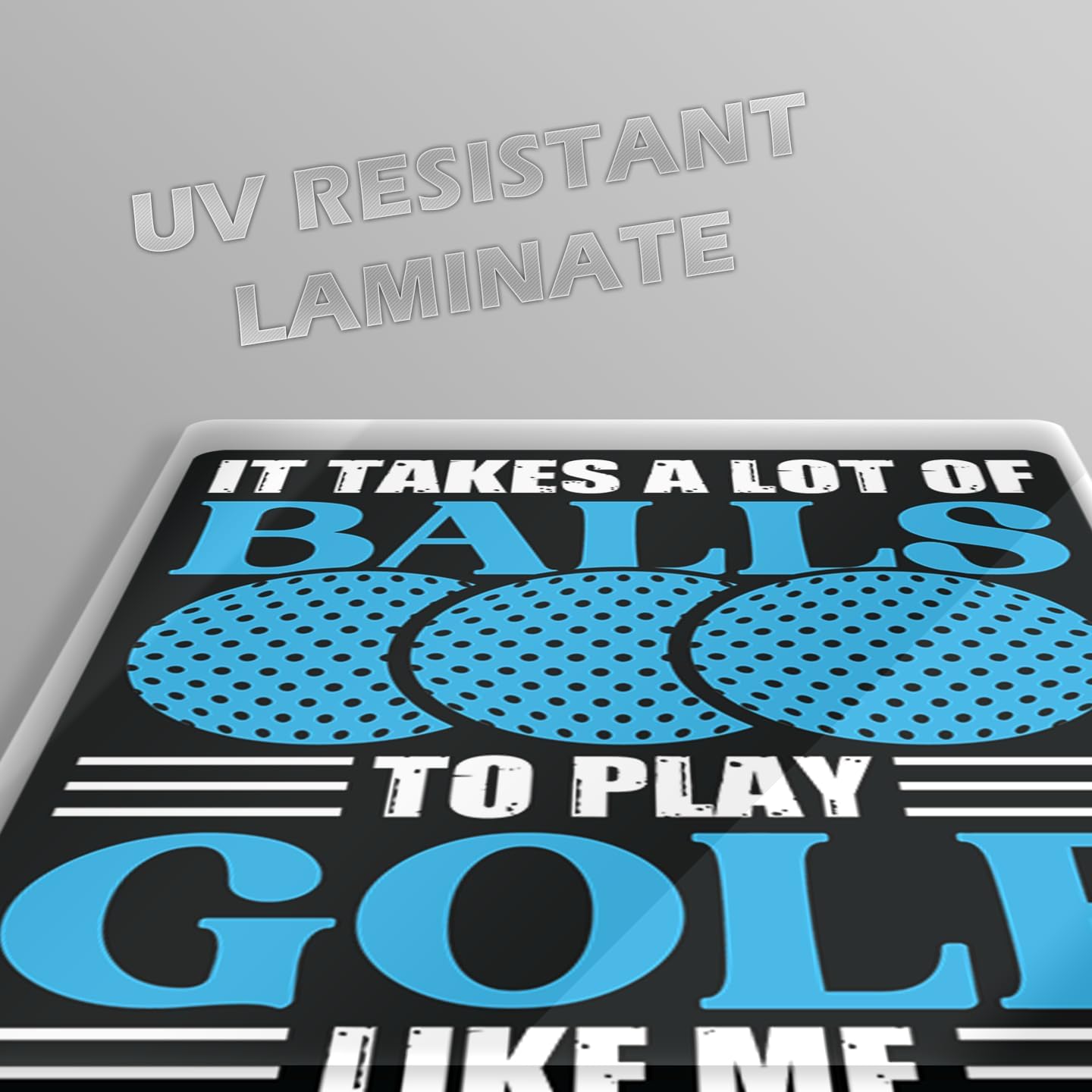 Funny Golf Stickers – Choose from 10 Humorous Designs – Durable Waterproof Vinyl Decals for Cars, Golf Carts, Laptops, Windows, Bumpers & More – 5 Inch (A Lot of Balls)
