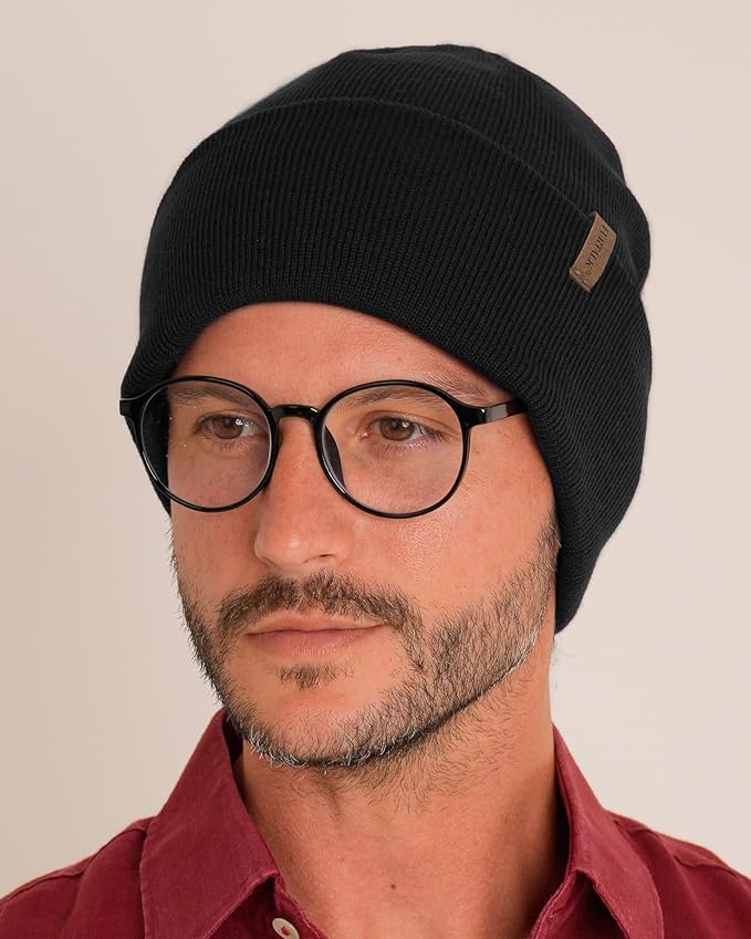 FURTALK Beanie for Men Women Cuffed Thick Knitted Unisex Winter Hat Beanies Skull Cap