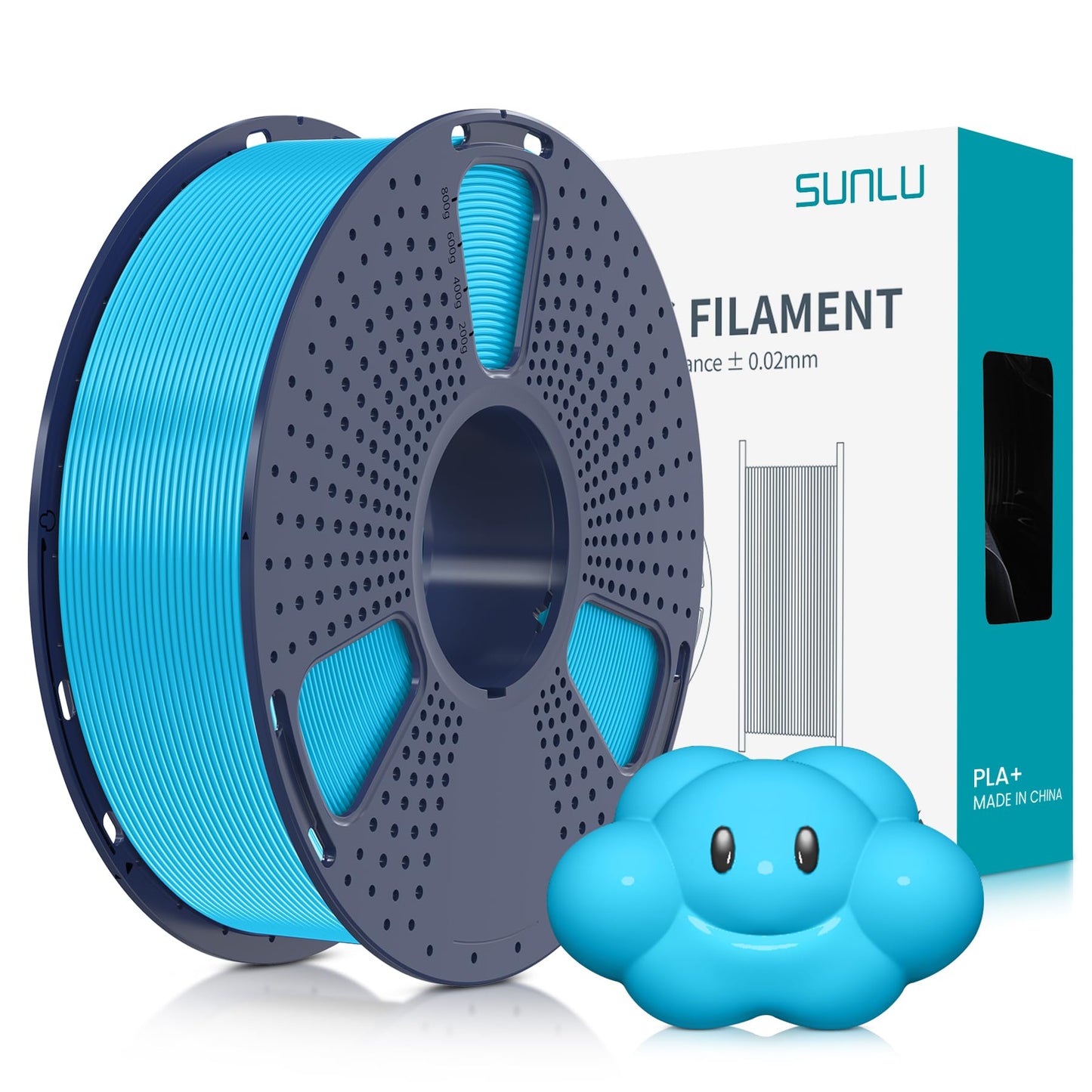 SUNLU PLA Plus 3D Printer Filament, 1.75mm PLA+ 3D Filament for FDM 3D Printer & 3D Pens, Neatly Wound Filament, Strong and Toug