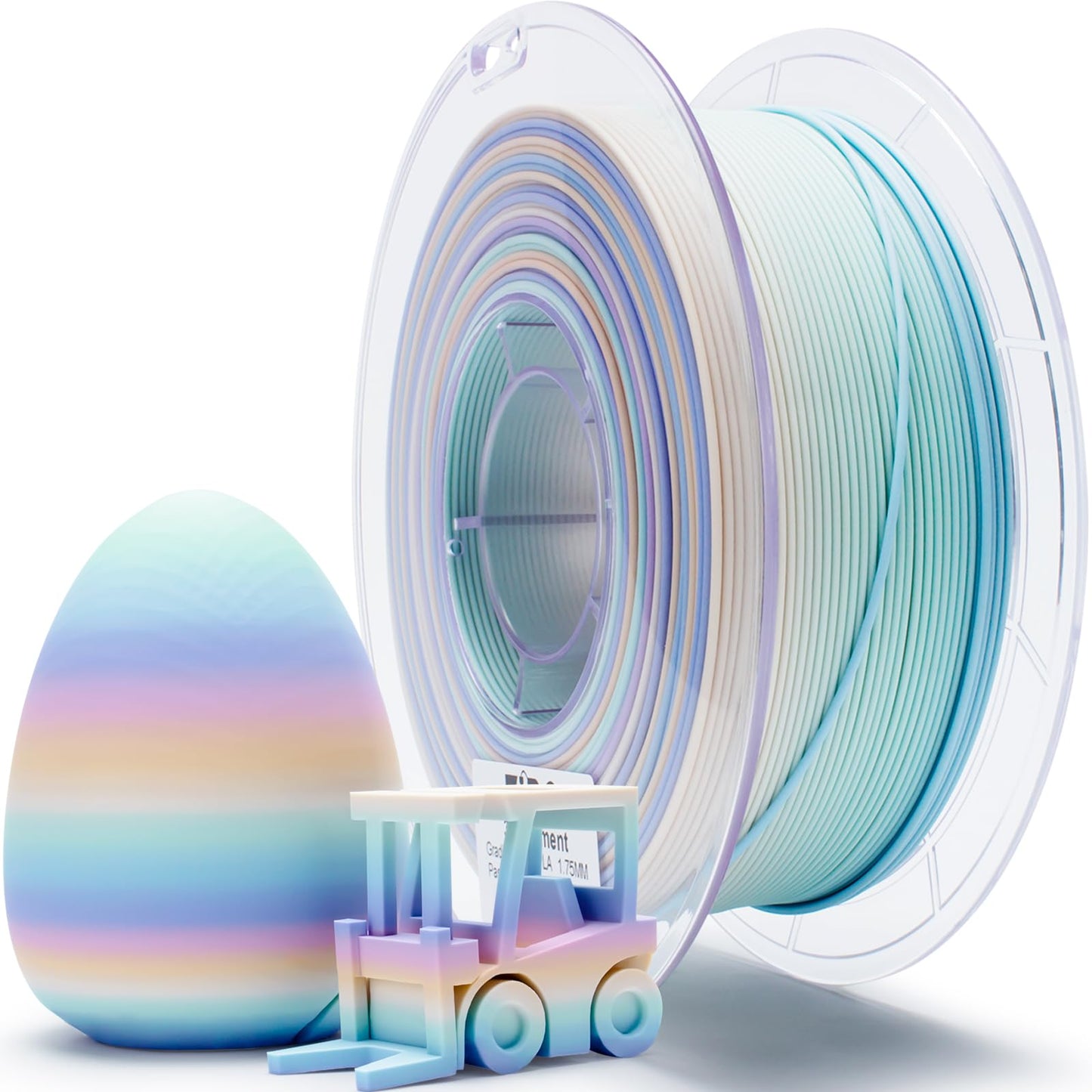 ZIRO PLA Filament 1.75mm, Matte Multicolor 3D Printer Filament, Color Gradient Change PLA, Fast Color Change by Length, Fit Most