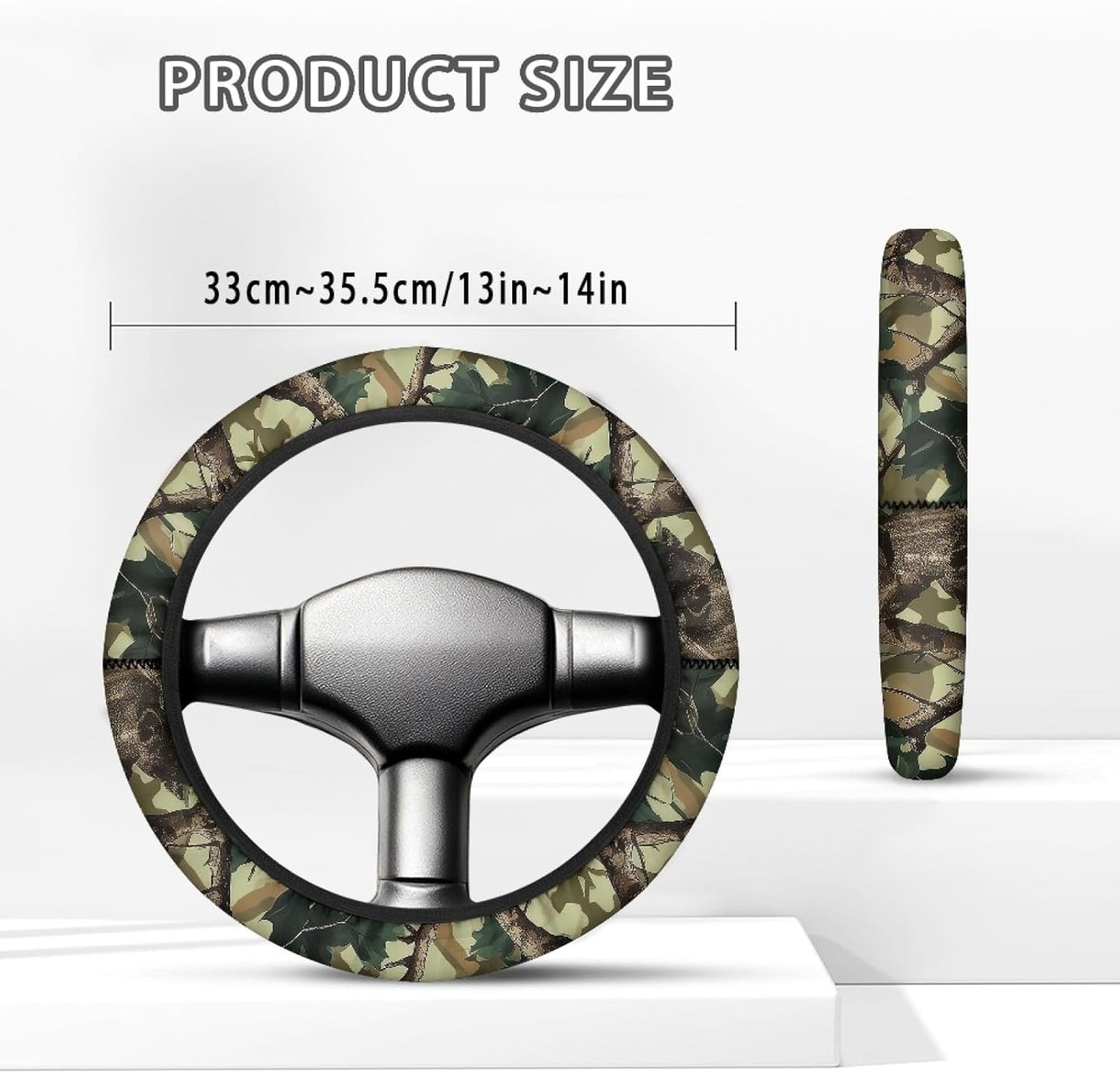 Camo Hunting Golf Cart Steering Wheel Cover Green Oak Golf Cart Steering Wheel Covers for Club Car Steering Wheel Cover
