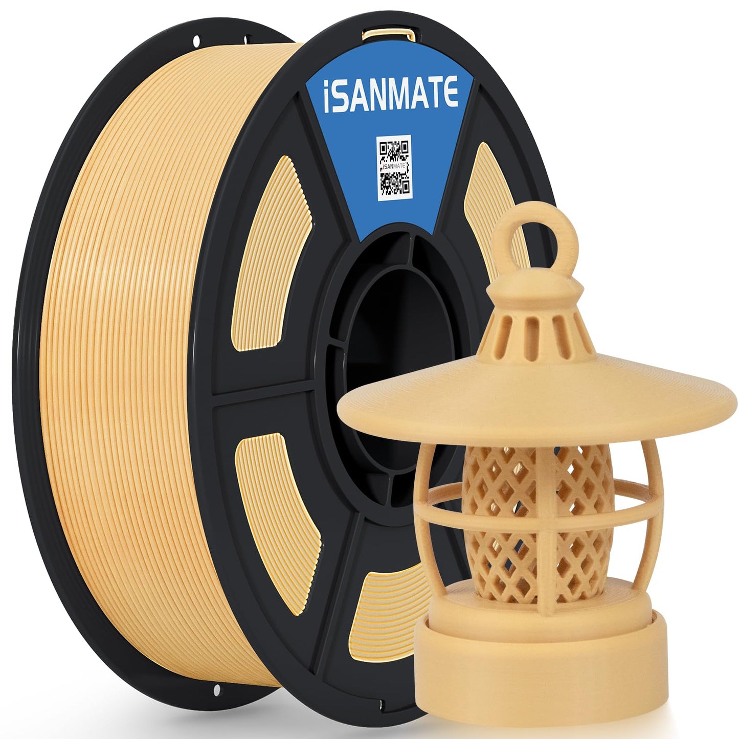iSANMATE ASA Filament 1.75mm Almond White 1KG, UV & Weather Resistant 3D Printer Filament Perfect for Outdoor Functional Parts,