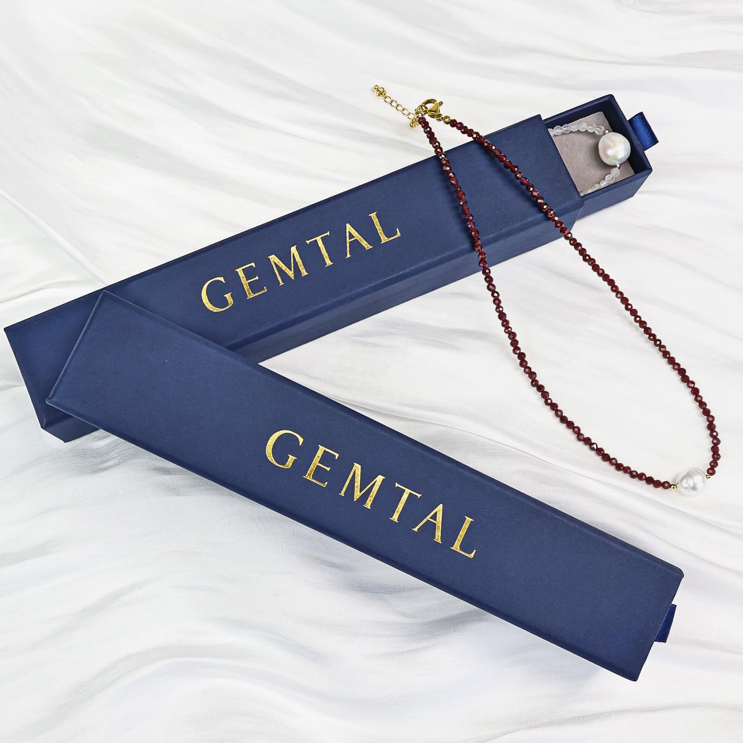 GEMTAL Pearl Necklaces for Women Trendy Single Pearl Necklace Moonstone Crystal Choker Natural Gemstone Beaded Necklace Jewelry for Women Mothers Day Valentines Gifts