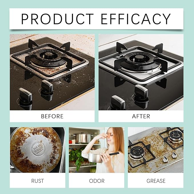 Liquid Pot and Pan Cleaner for Burnt On Food & Grease, 5 Fl oz Tough Stove Top and Cookware Cleaner, Removes Stubborn Stains on Stainless Steel, Cast Iron, Copper Pots