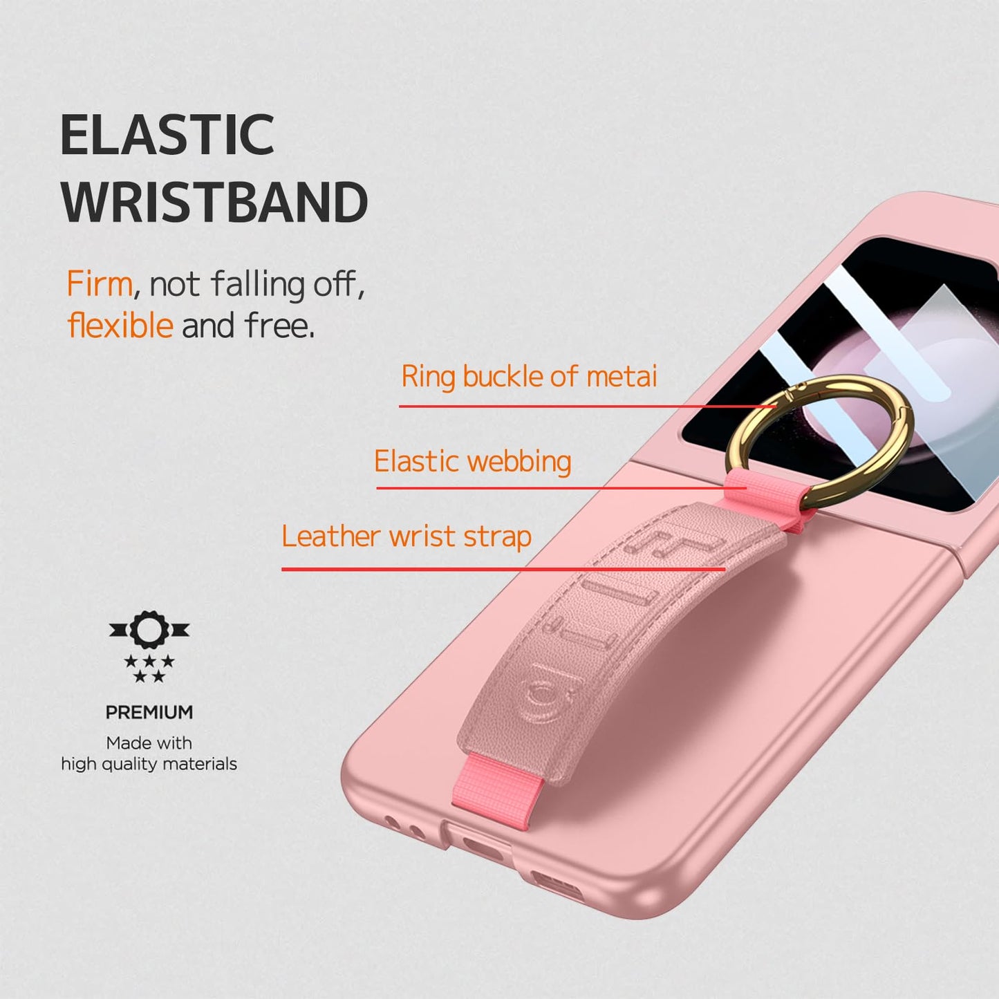 Ninki Cute Cover For Samsung Galaxy Z Flip 6 Case With Screen Protector & Strap,Shockproof Thin Ring Holder Grip For Samsung Z F