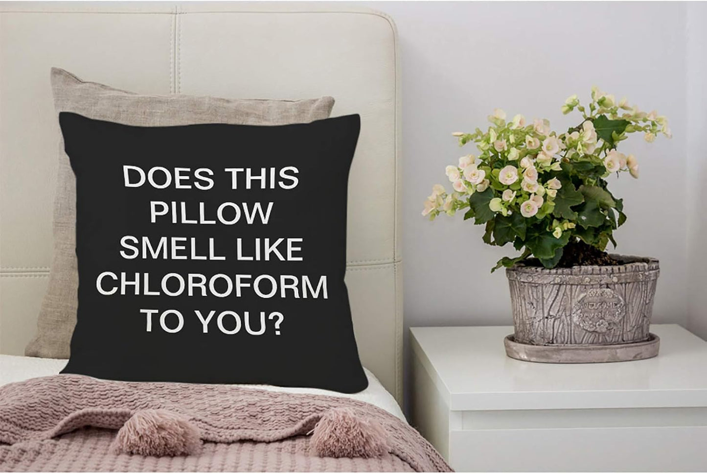 Throw Pillow Covers Chloroform Chloroform Joke Humor Cotton Linen Decorative Square Pillowcases Cushion Cover 18 X 18 Inch