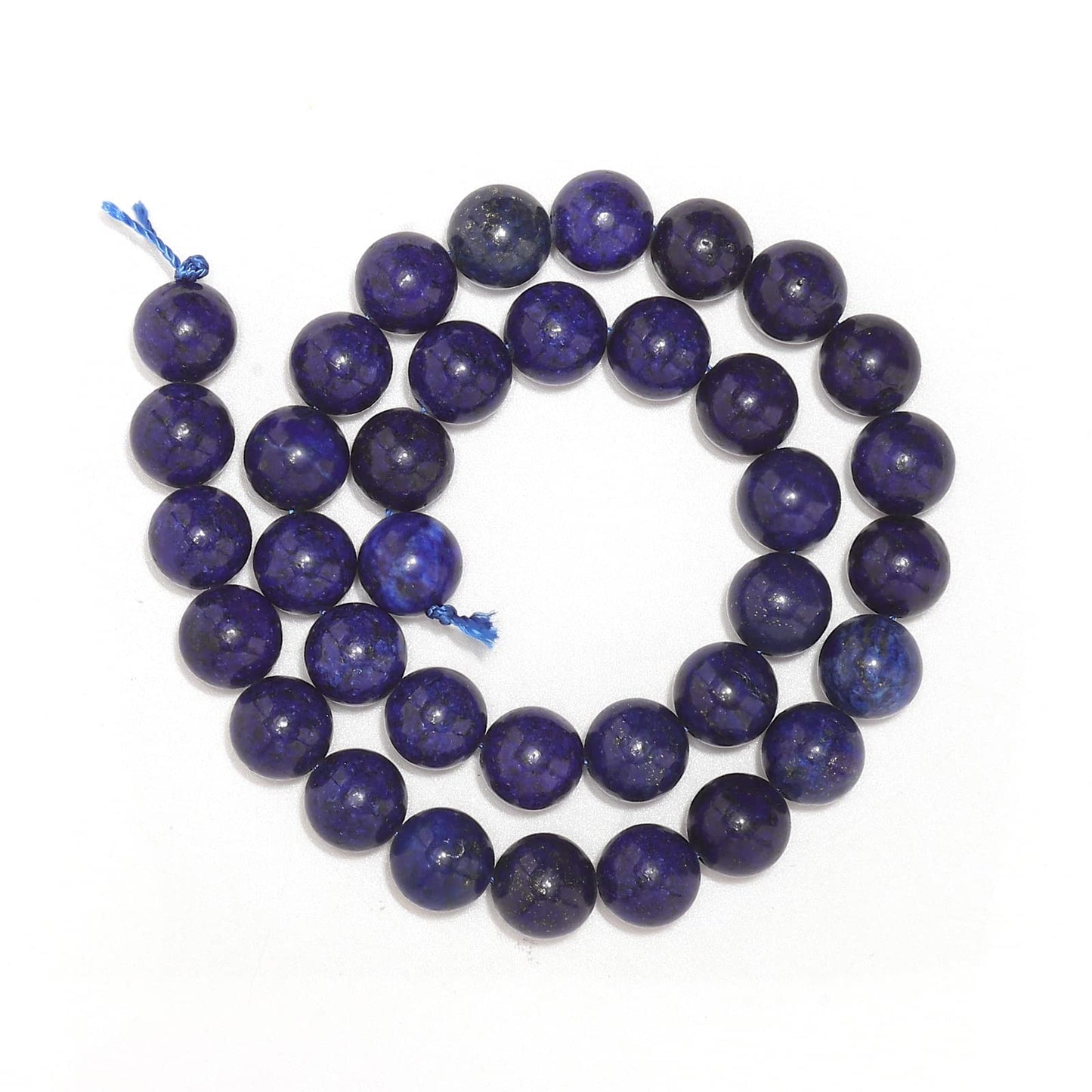 60pcs 6mm Natural Lapis Lazuli Gemstone Beads Energy Healing Crystal Round Loose Stone Beads for Jewelry Making, DIY Bracelets Necklaces