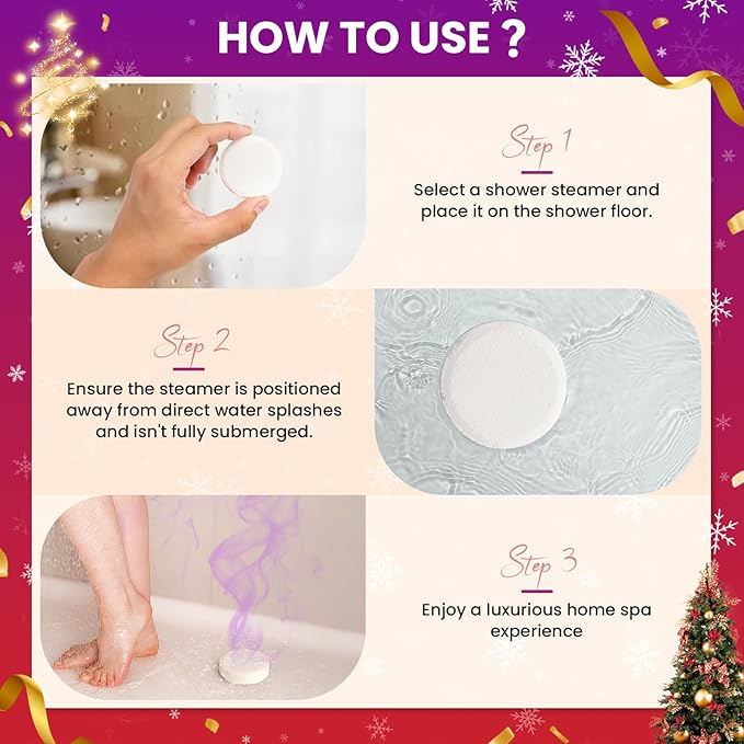Shower Steamers Aromatherapy - Birthday Gifts for Women, 8 Pack Shower Bombs, Self Care Home Spa Relaxation Gifts, Christmas Stocking Stuffers for Adults, Women, Teens, Mom, Wife