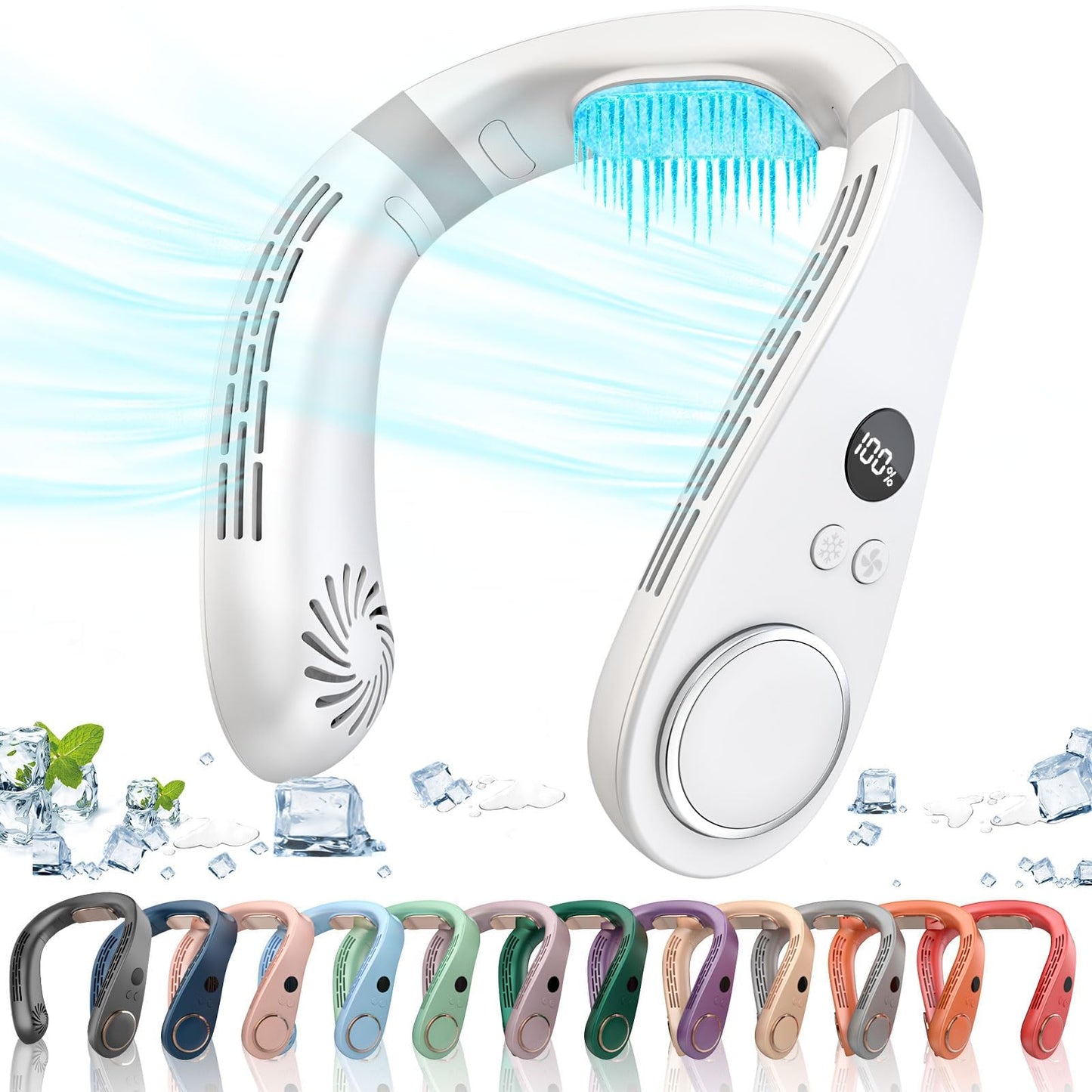Neck Air Conditioner,5500mAh Neck Fan Rechargeable Battery Operated Metal Cooling Plate AC Cooler,Personal Portable Neck Fans th