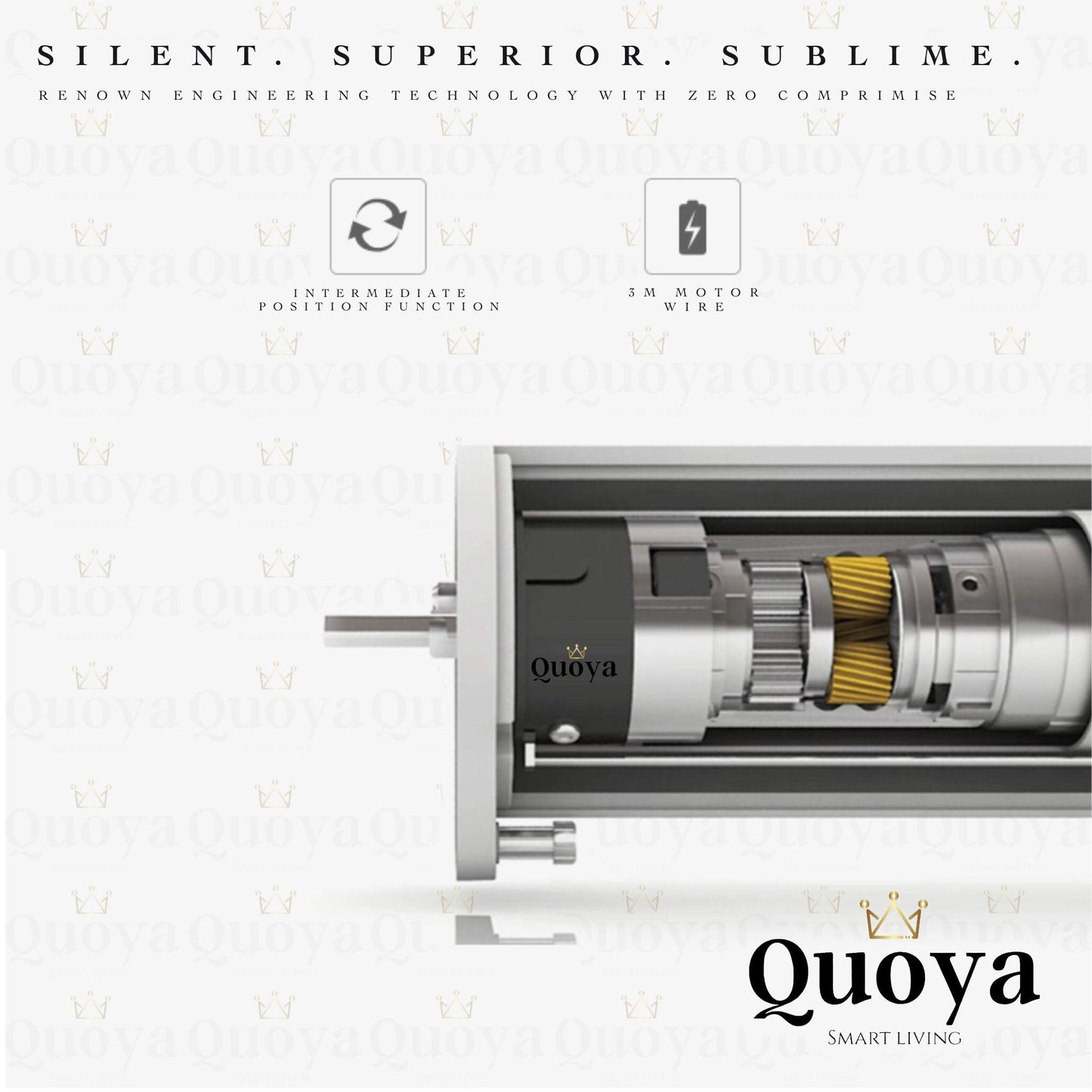 Quoya Ql500 Smart Curtains System, Electric Curtain Track With Automated Rail?Motorized And Adjustable Tracks/Rod/Pole (Up To 3.