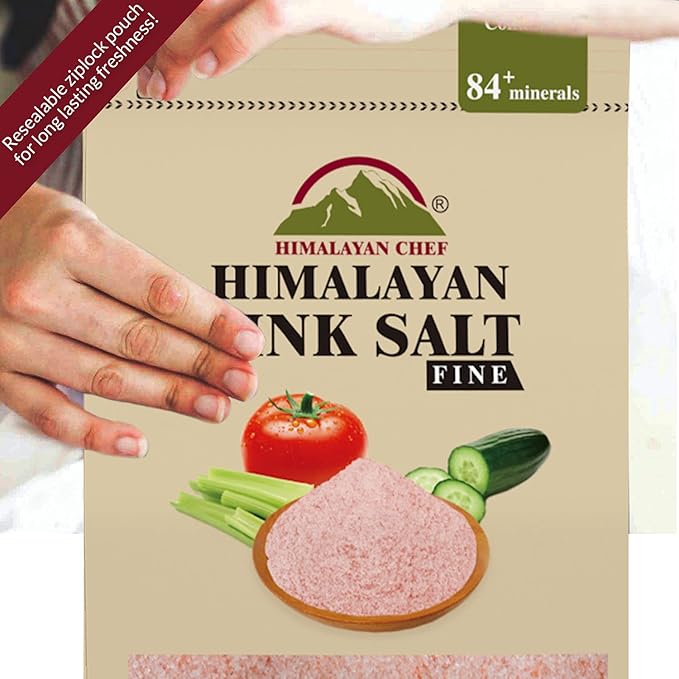 Himalayan Chef Pink Himalayan Salt, Fine Grain - 2 lbs Bag