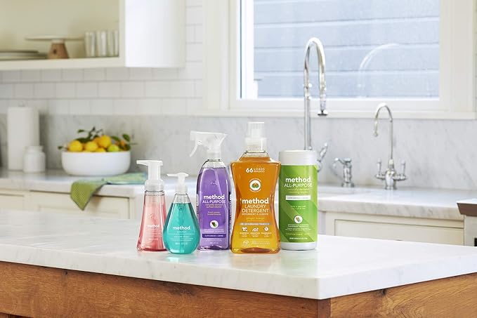 Method All-Purpose Cleaner Spray, Pink Grapefruit, Perfect for Most Counters, Tiles and More, 28 Fl Oz, (Pack of 4)