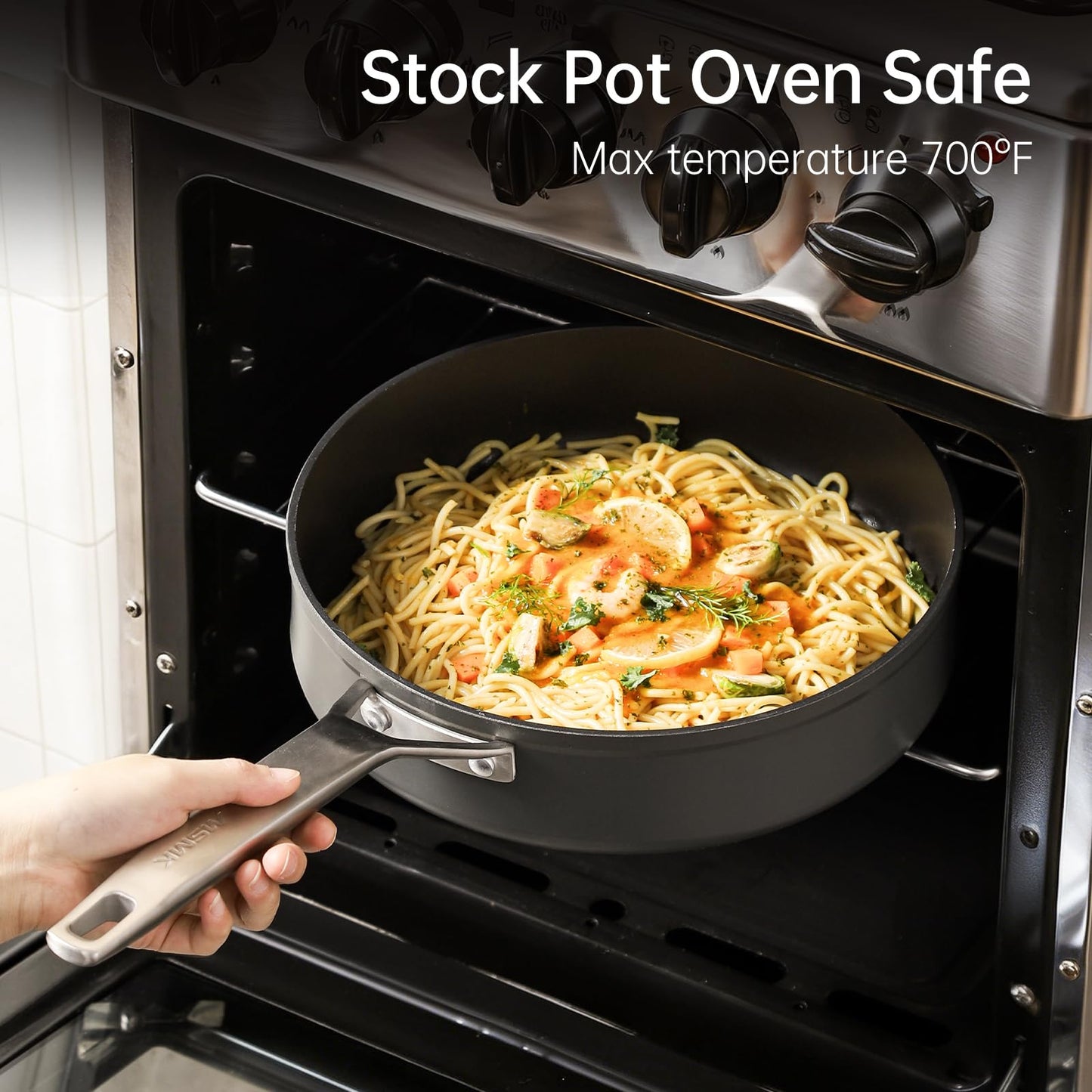 MsMk Small Egg Pan,8 1/2 inch Titanium and Ceramic Nonstick Omelette Pan,Small Frying Pan Safe for Induction,Scratch-resistant,Oven Safe to 700°F Pan for Cooking, Dishwasher Safe