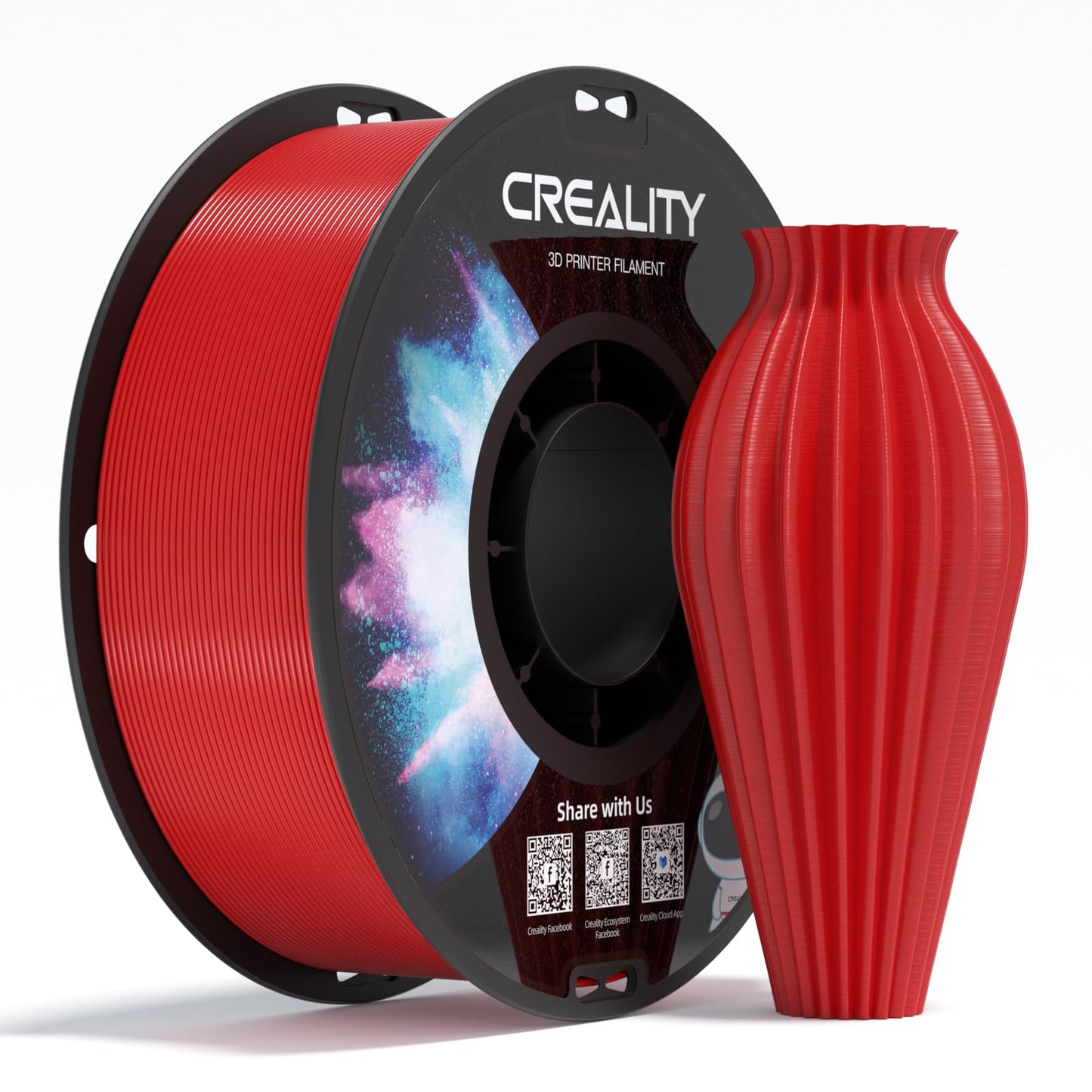Creality PETG Filament 1.75mm, 3D Printer Filament, Excellent Toughness High Precision, Odorless Non-Toxic Moistureproof, 1kg(2.