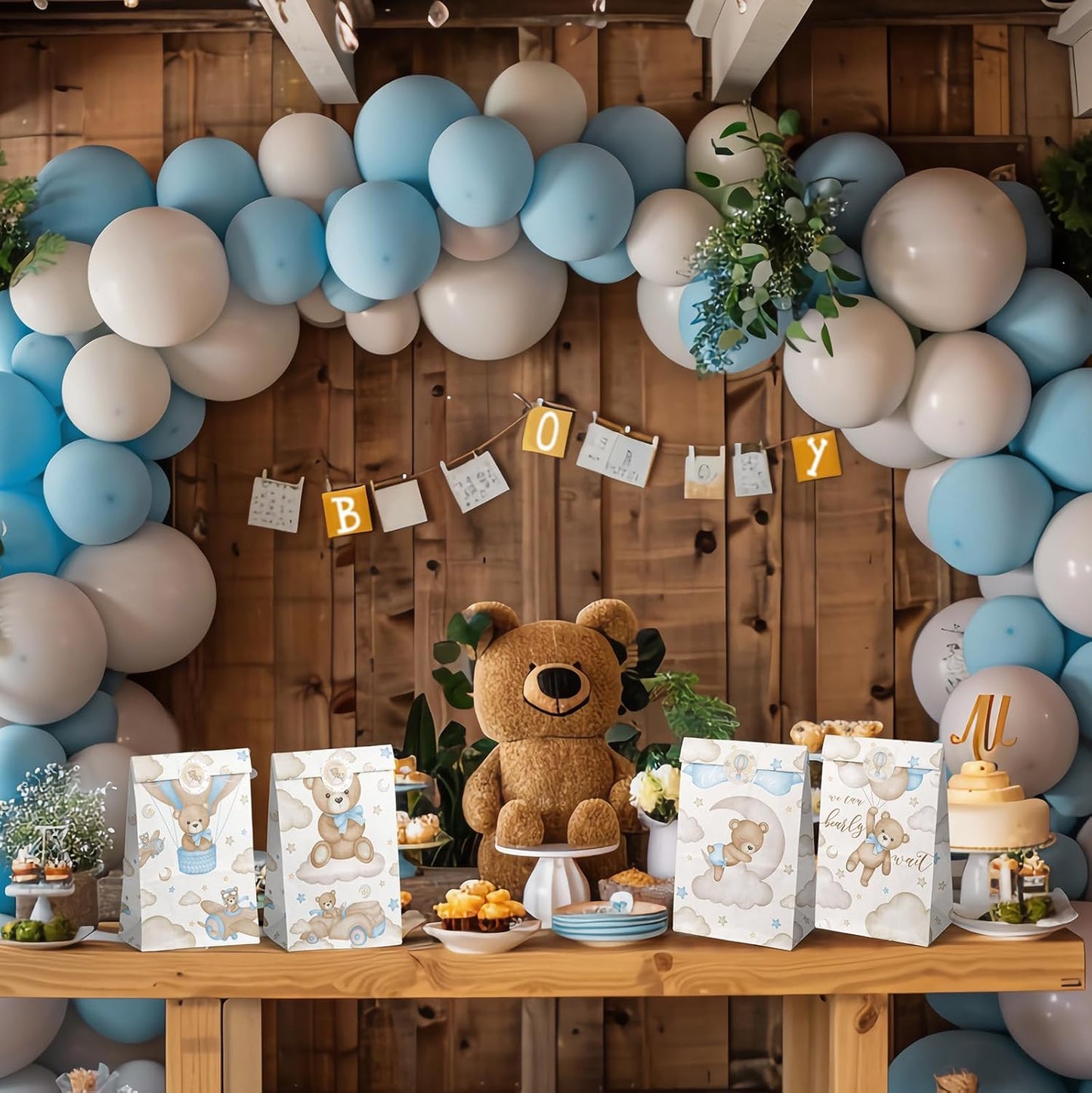 Teddy Bear Party Favors - Brown Bear Balloons & Decorations for Baby Showers