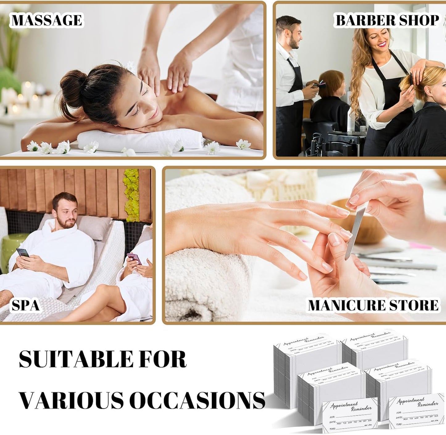 Seajan 1000 Pcs Appointment Cards Bulk Appointment Reminder Cards for Client Business, Hair Salon, Dental Office, Massage Therapist, Grooming, Hairdresser, Medical Doctors and More(White)