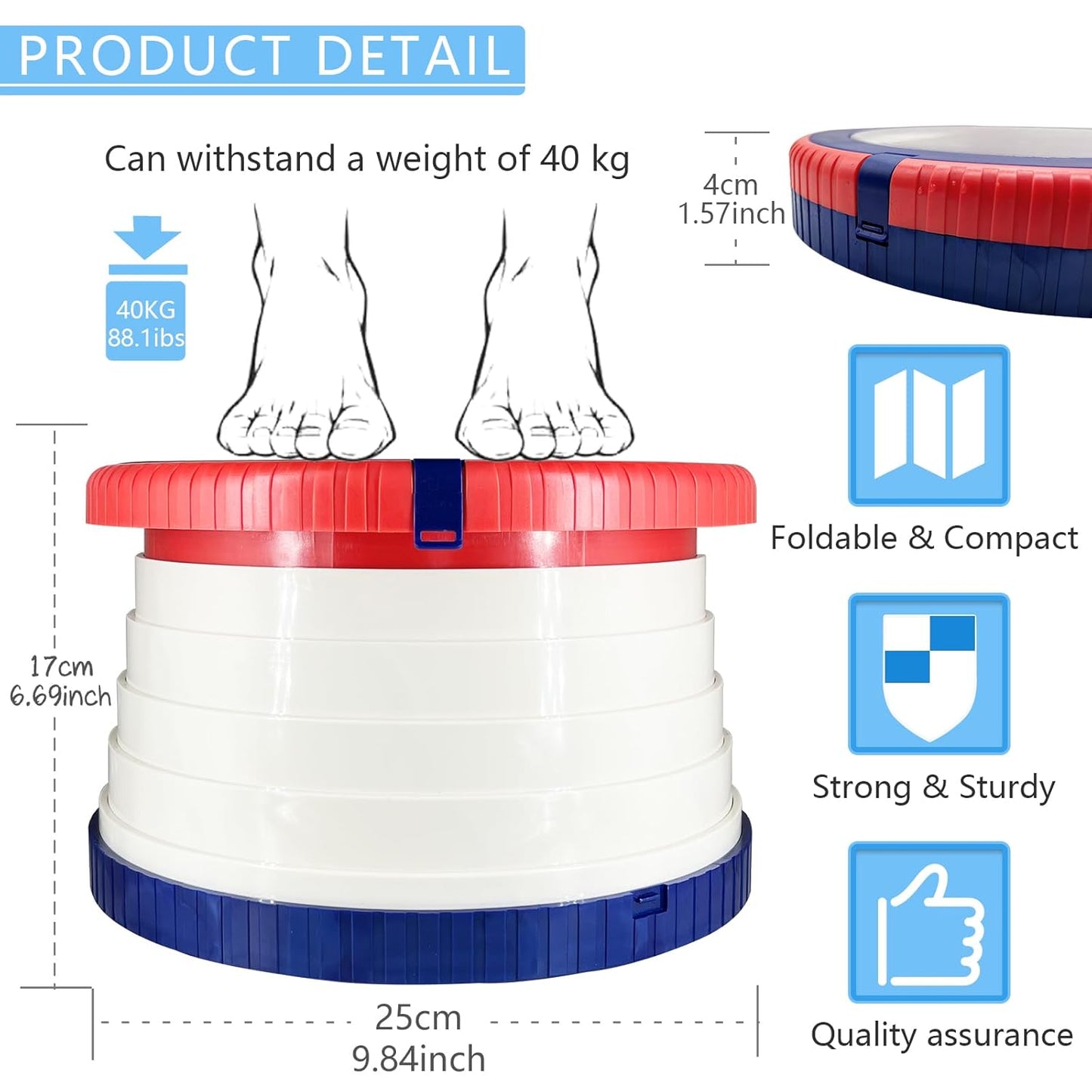 Travel Potty for Toddler, Portable and Foldable Toilet Training Apply to Seat Emergency Toilet for Car, Camping, Outdoor, Indoor with Bags (Blue)