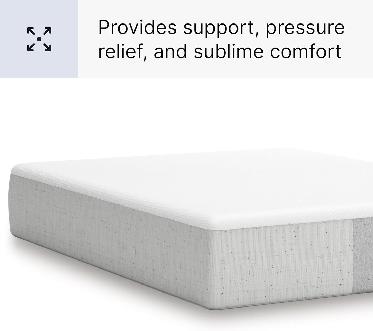 Signature Design by Ashley California King Size Cool Max 12 Inch Medium Plush Cooling Gel Infused Memory Foam Mattress for Pressure Relief, Fiberglass Free, Mattress in A Box