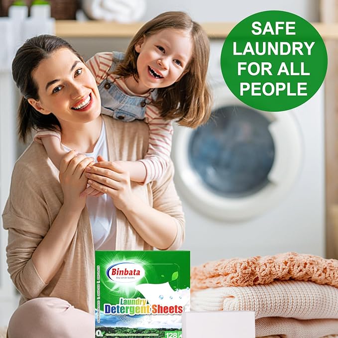 Laundry Detergent Sheets - Up To 128 Loads, Hypoallergenic, Eco-Friendly Forest Scent, Biodegradable, Plastic Free, Liquidless Laundry Sheets Suitable for Sensitive Skin