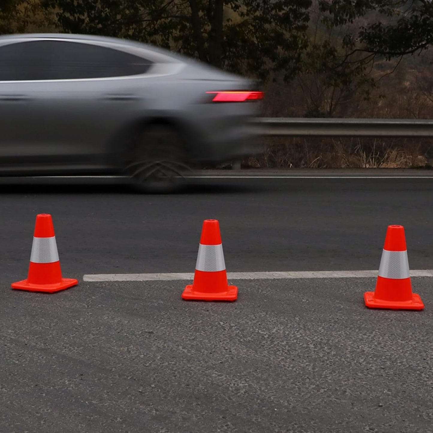 4 Pack 12" Orange Traffic Cones – Durable PVC Safety Cones with High Visibility for Parking, Construction, Sports & Training – Weather-Resistant (12 inch -4Pack)