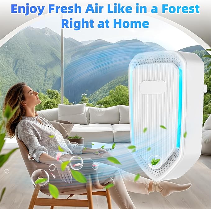 8Pack Air Ionizer Plug In - Negative Ion Air Purifiers, Quiet Air Freshener Portable Cleaner, Home Negative Air Purifier for Home, Bedroom, Office, Odor Reducer Pets, Smoke Smell