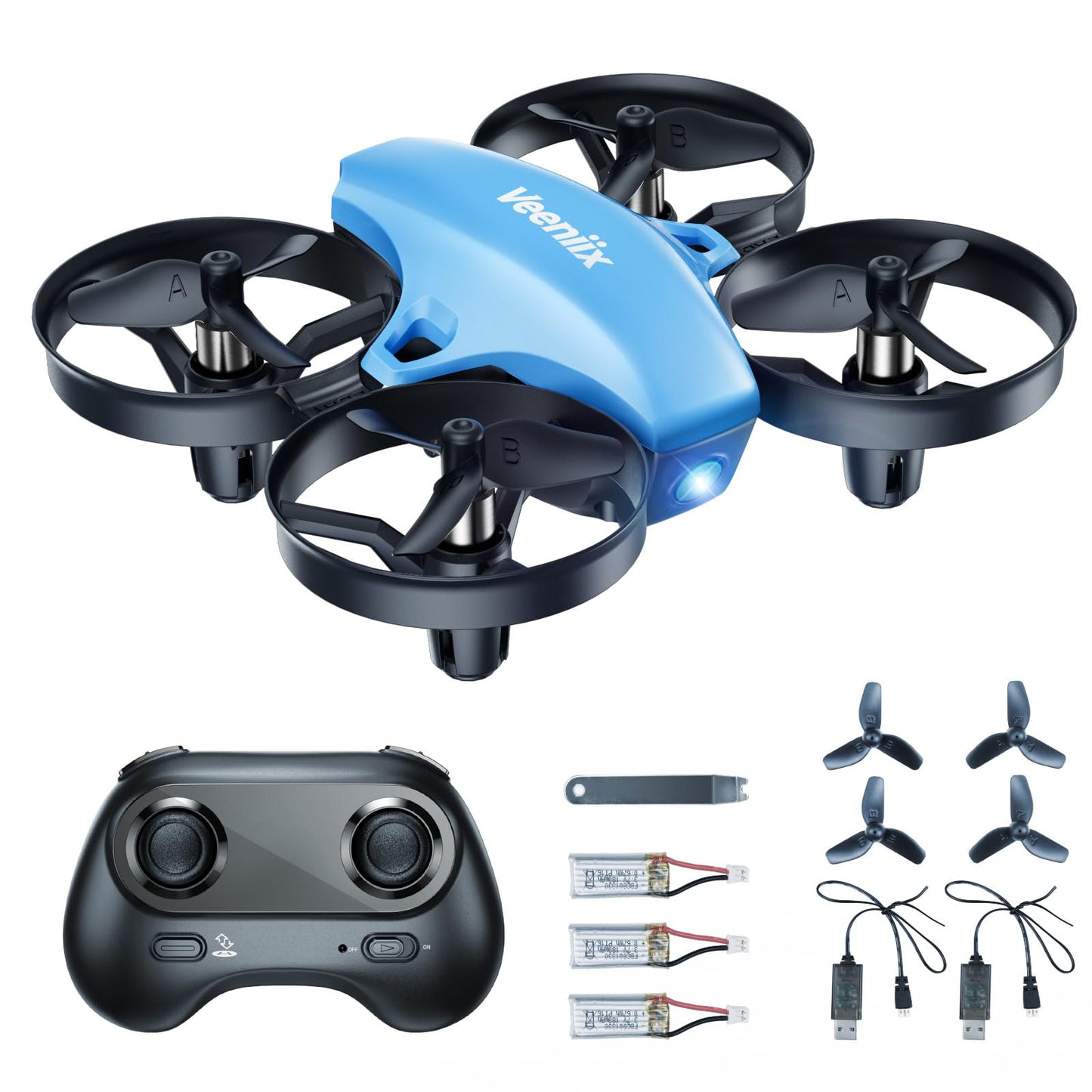 Veeniix V995 Mini Drones for Kids 14+ and Beginners,Indoor RC Quadcopter,Small Helicopter Plane with 3D Flips,360ยฐ Rotation,Circle Fly,Auto Hover,Headless Mode and 3 Batteries,Gift for Boys and Girls