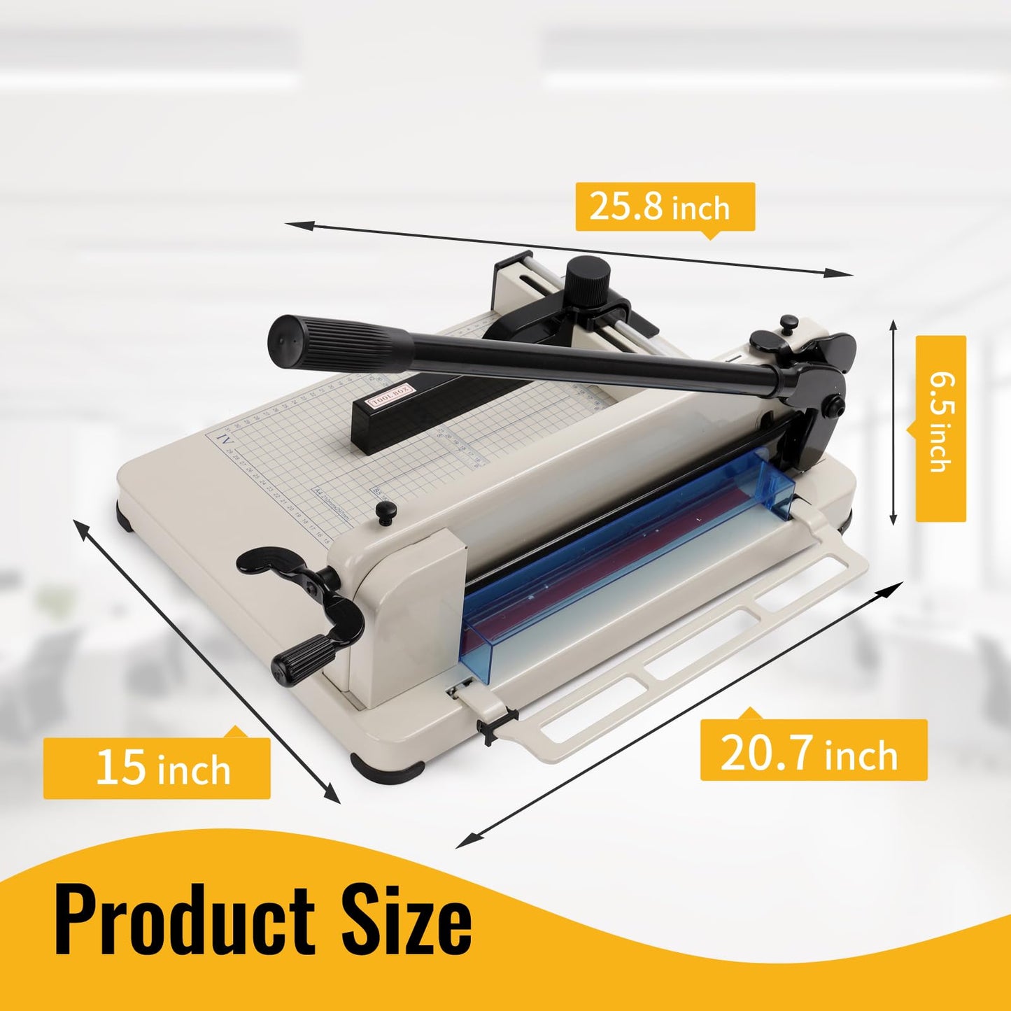 Guillotine Paper Cutter Heavy Duty 400 Sheet Capacity,Paper Cutter 12 Inch for A4 Paper with HSS Blade,Industrial Commercial Trimmer for Office,School,Print Shop,Safety Lock & Clear Grids
