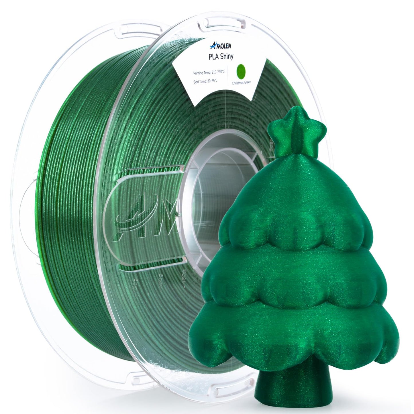AMOLEN Shiny 3D Printer PLA Filament, Sparkle PLA Filament 1.75mm Shining Glitter 3D Printing PLA Filament for Most FDM 3D Print