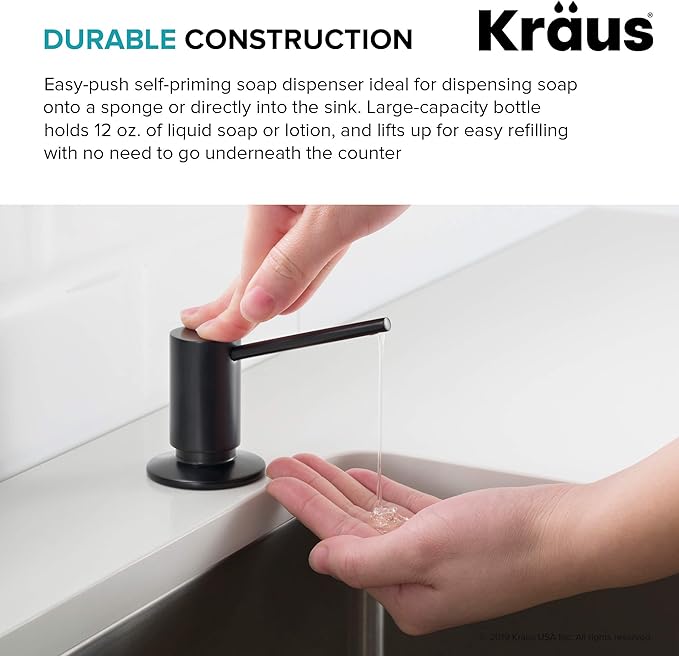 KRAUS Kitchen Soap and Lotion Dispenser in Stainless Steel, KSD-41SS