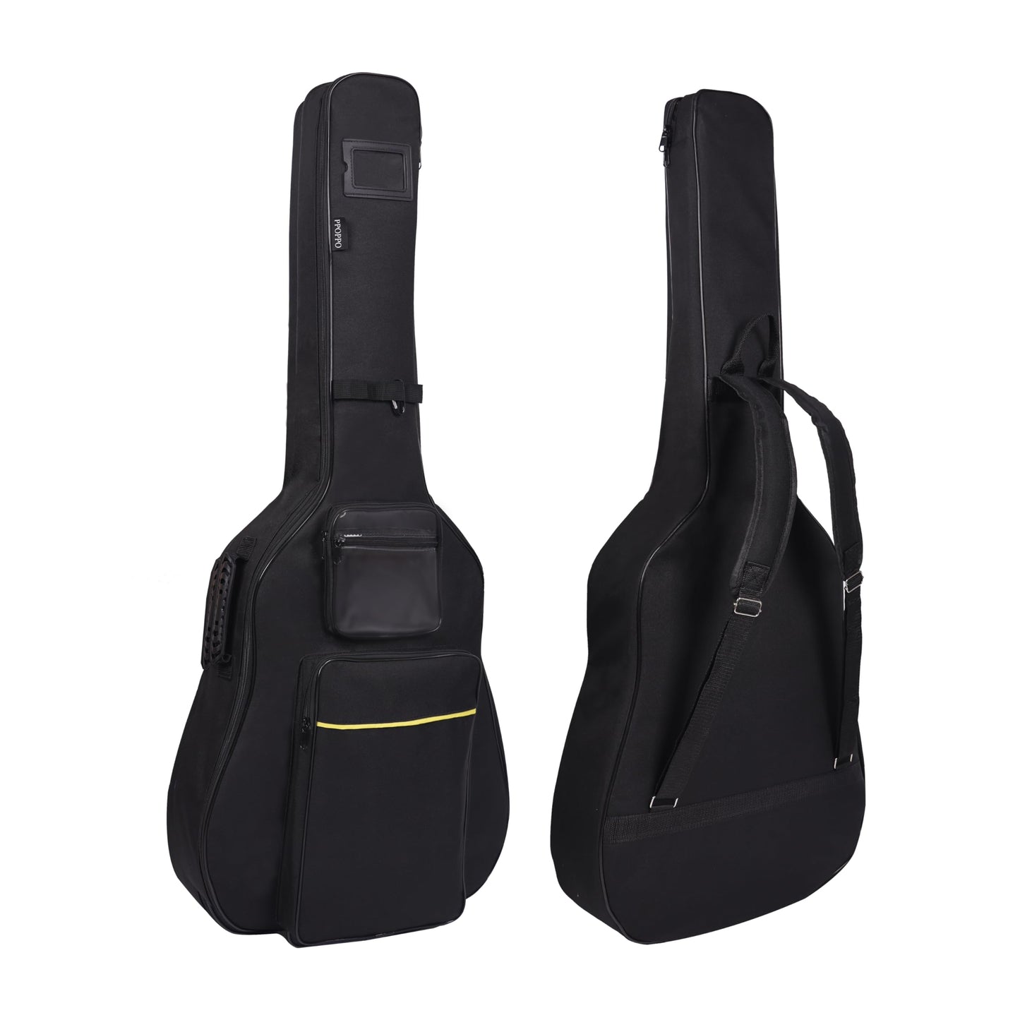 PPOPPO 40 41 42 Inch Acoustic Guitar Bag, Oxford Fabric with 0.35 Thick Padding, Water Resistant Gig Bag, 3 Storage Pockets, Sid