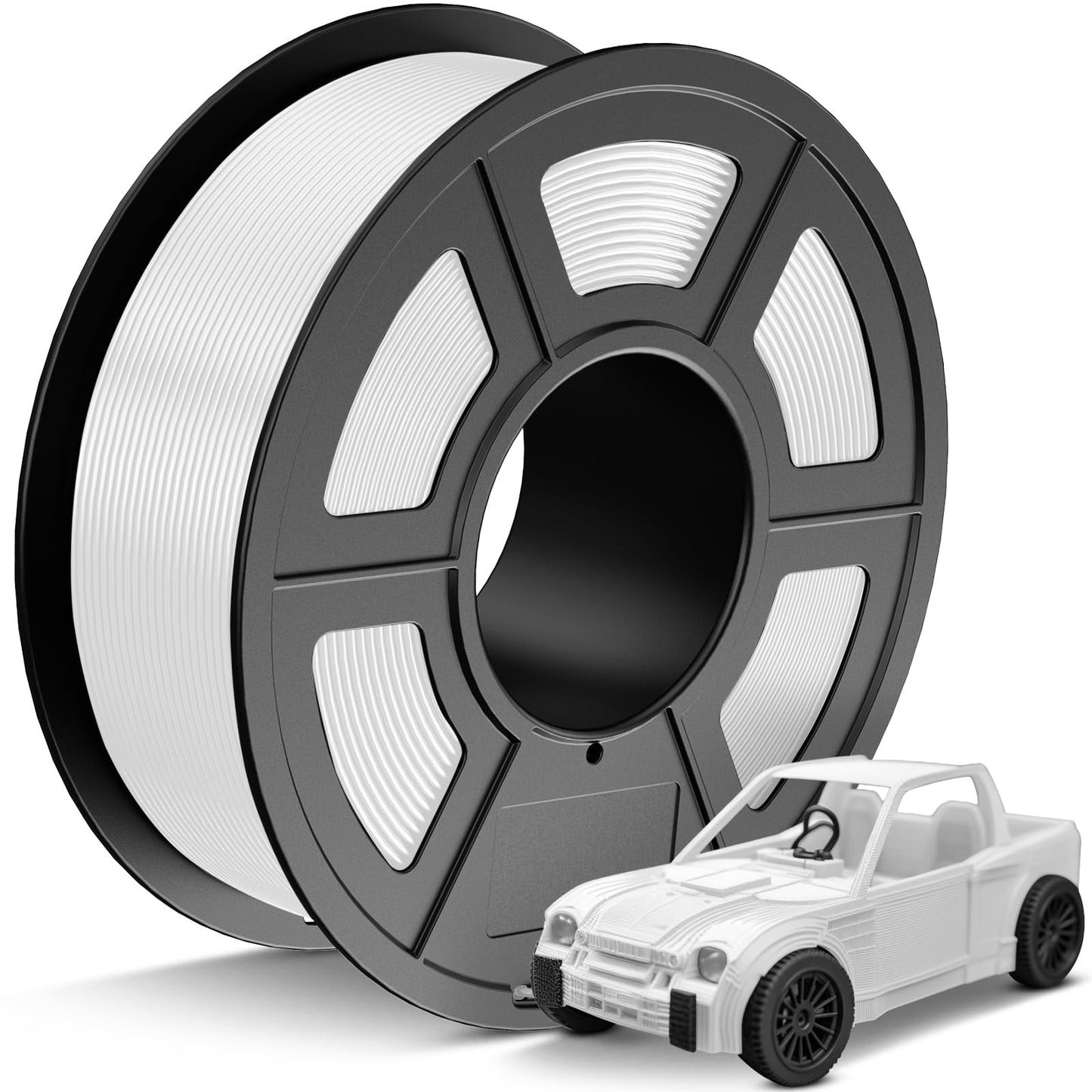JAYO PETG Filament 1.75mm White 1.1 KG, Strong Toughness PETG 3D Printer Filament Dimensional Accuracy +/- 0.02 mm, 2.4lbs Spool